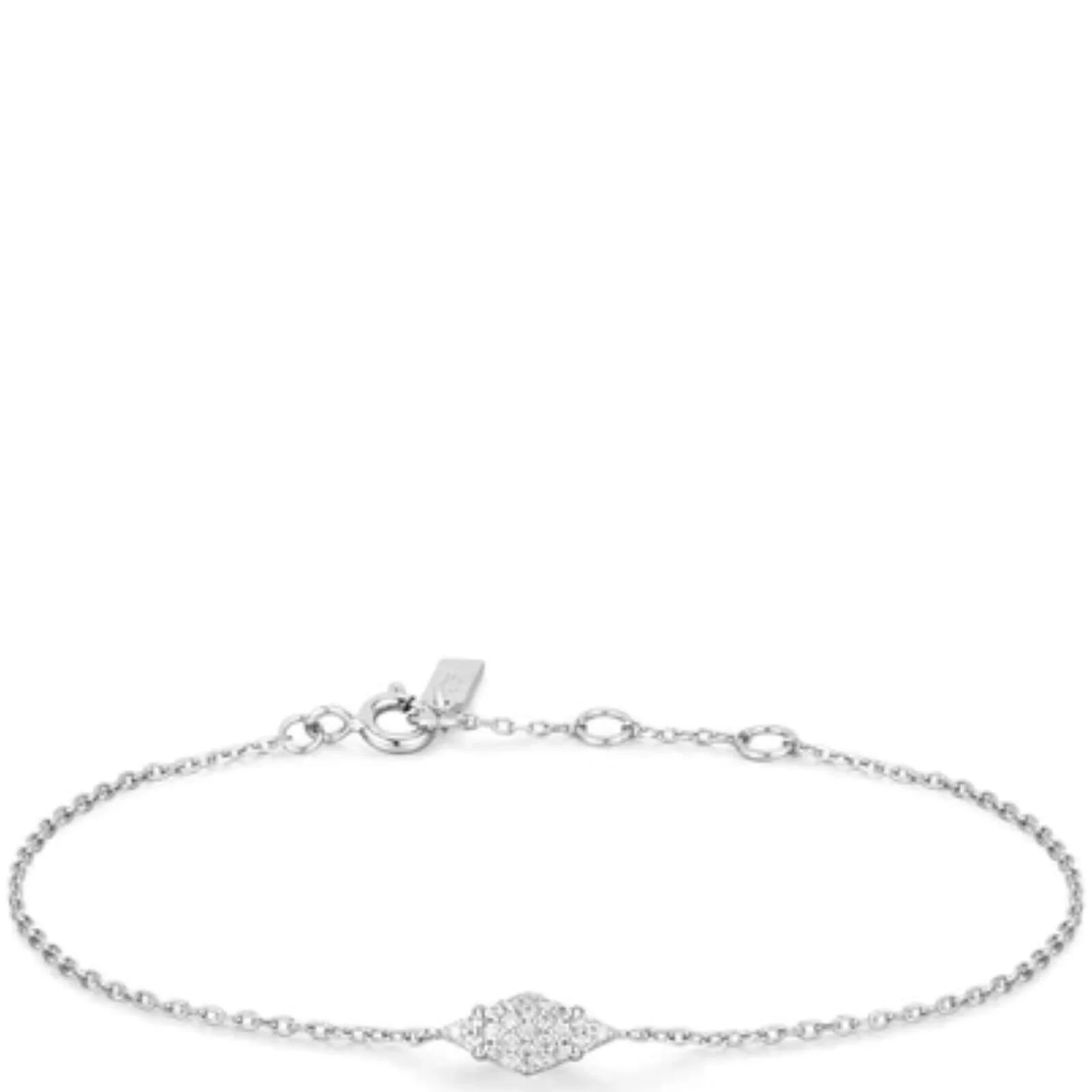 Ania Haie Dusk Divas Silver Diamond Shape Pave Bracelet