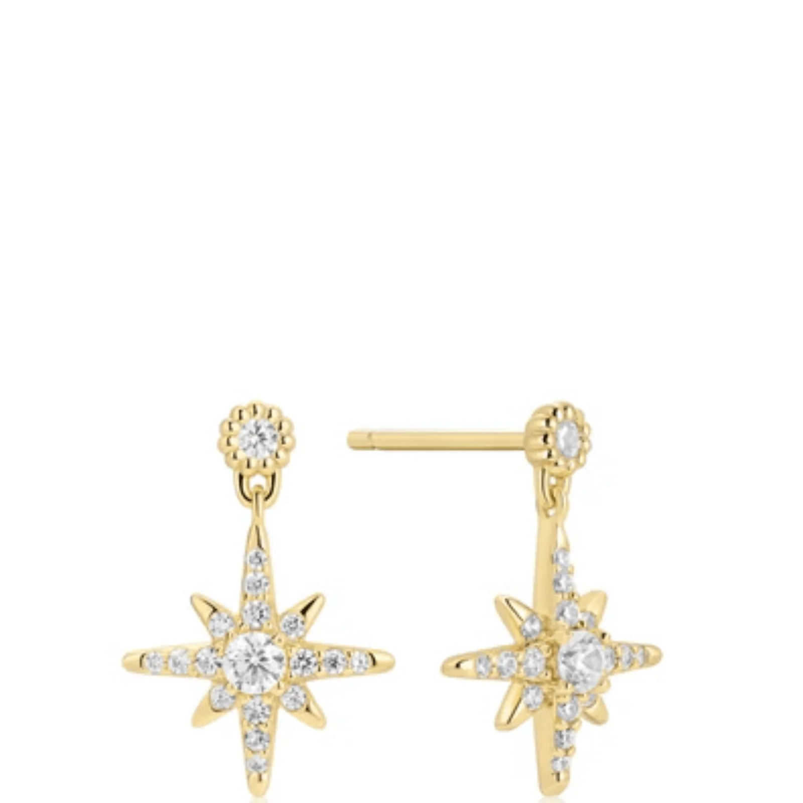 Ania Haie Glimmer Glow Gold Dangling Nova Star Earrings