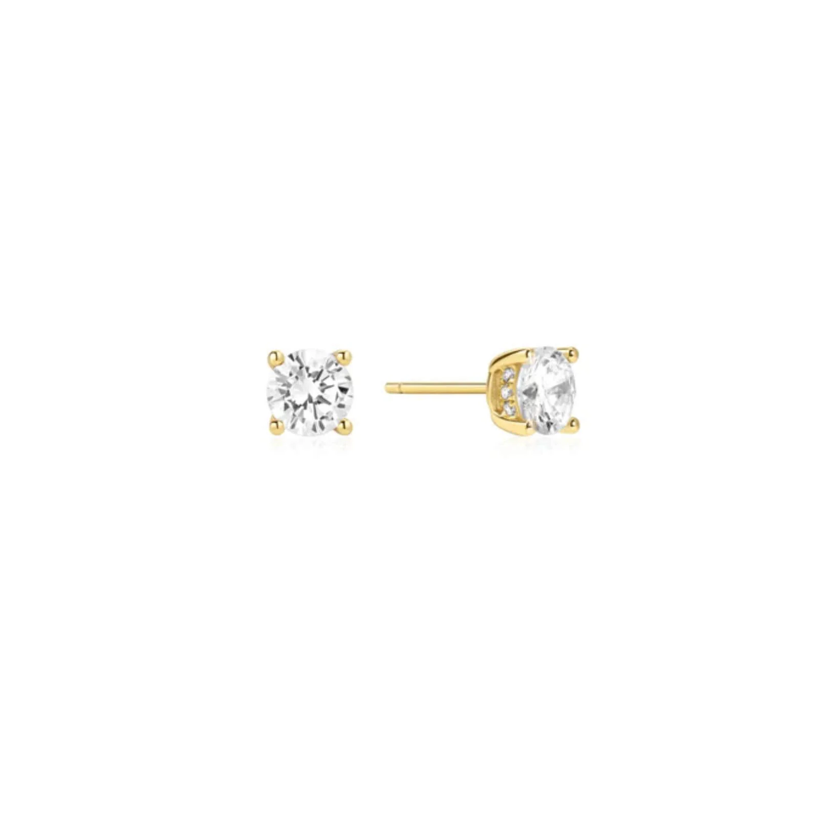 Ania Haie Glimmer Glow Gold Just You Solitaire Stud Earrings - Image 2