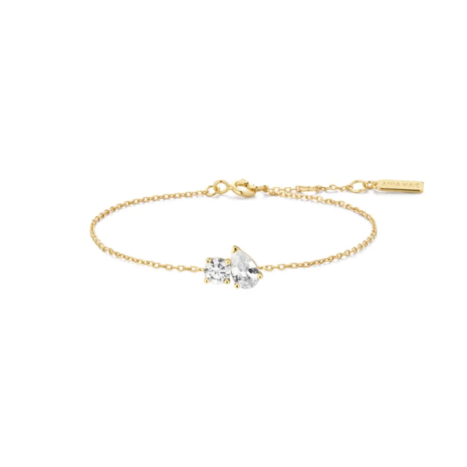 Ania Haie Glimmer Glow Gold Toi & Moi Bracelet - Image 2
