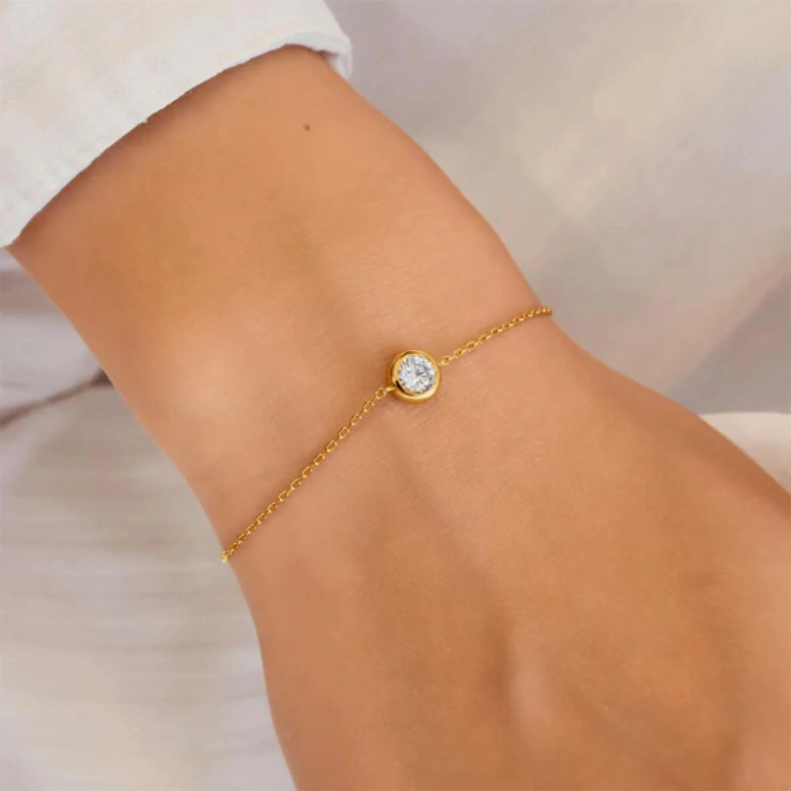 Ania Haie Glimmer Glow Just You Gold Solitaire Bracelet - Image 2