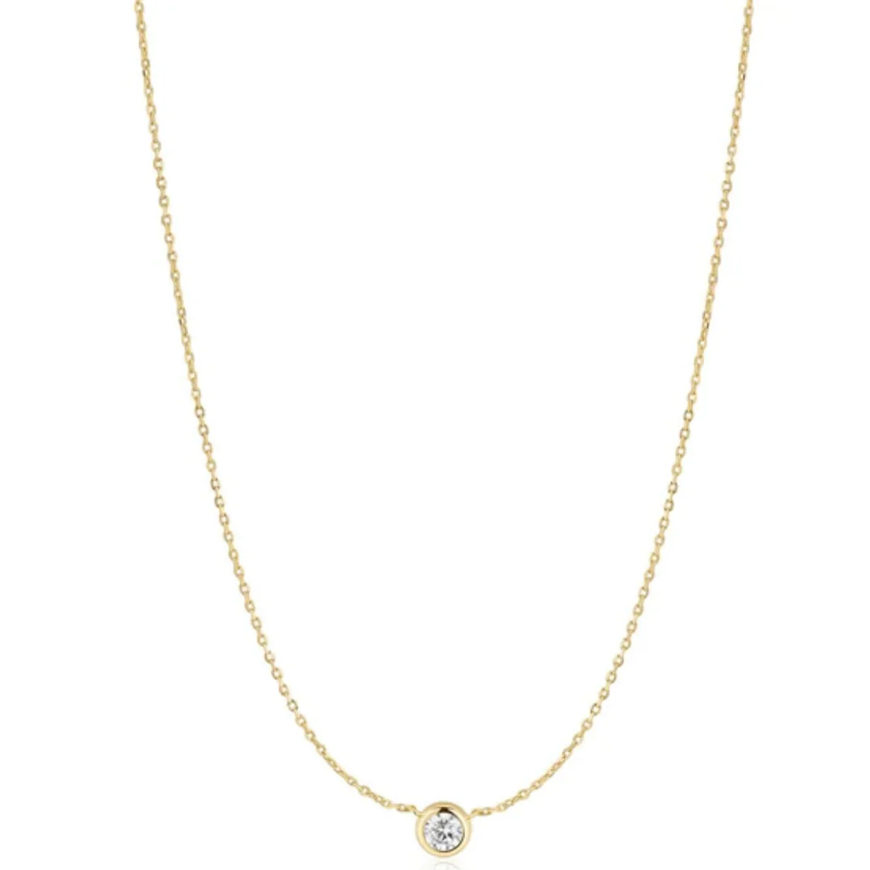 Ania Haie Glimmer Glow Just You Gold Solitaire Necklace