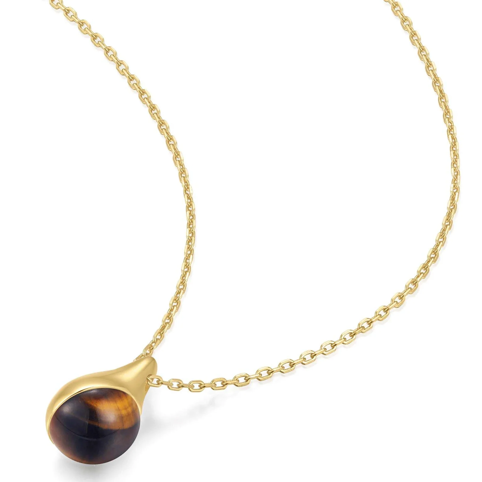 Ania Haie Lady Cozy God Tiger Eye Droplet Pendant Necklace - Image 2