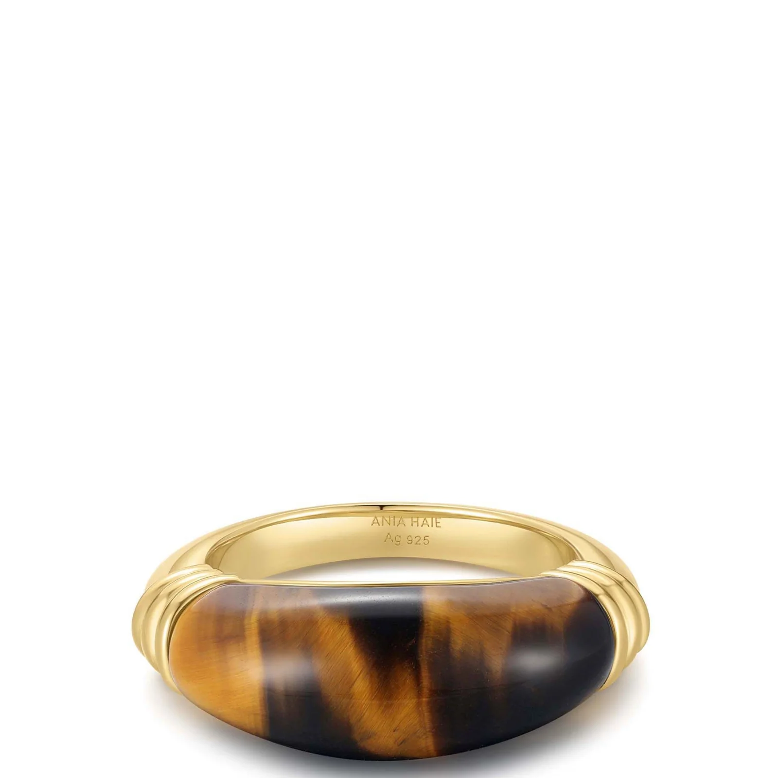 Ania Haie Lady Cozy Gold Tiger Eye Statement Ring
