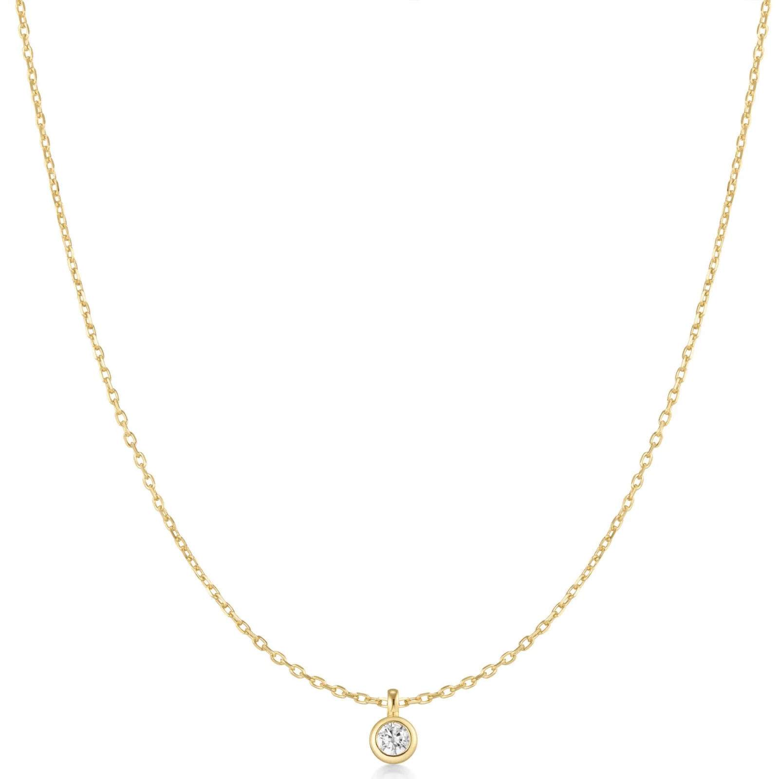 Ania Haie Luna Gaze Gold Classic Solitaire Necklace