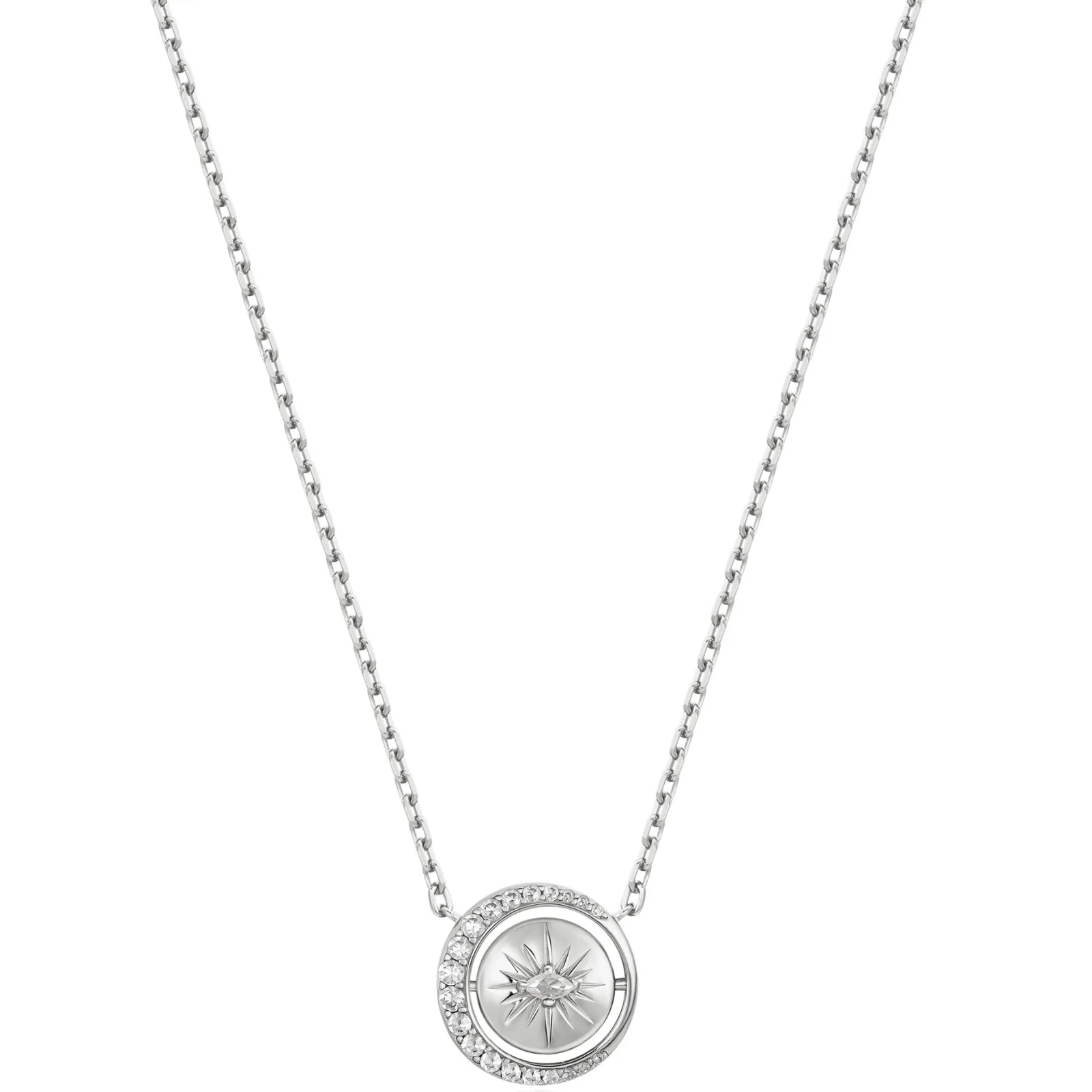 Ania Haie Luna Gaze Reversible Pave Moon Necklace