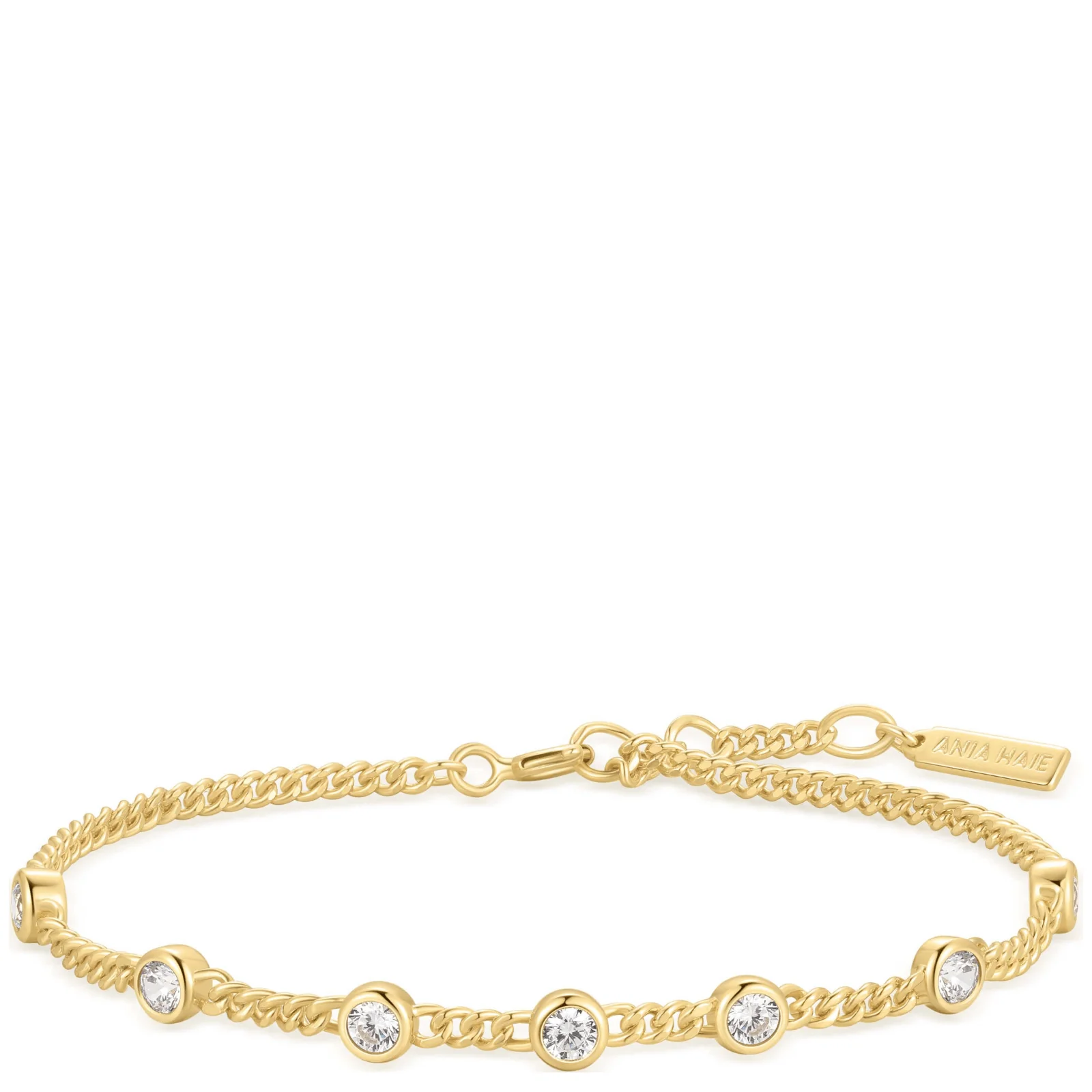Ania Haie Melodic Poet Gold Round Stone Chain Bracelet - Image 2