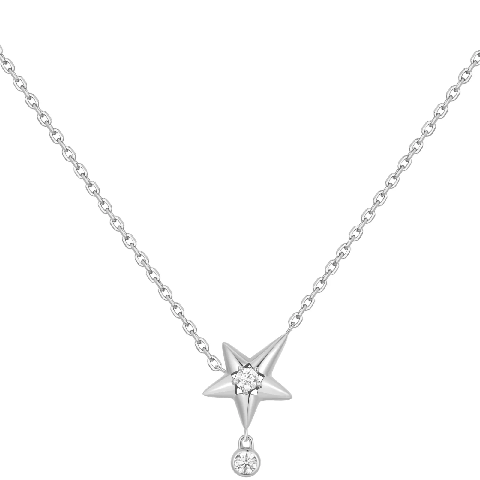 Ania Haie Melodic Poet Silver Star Drop Necklace