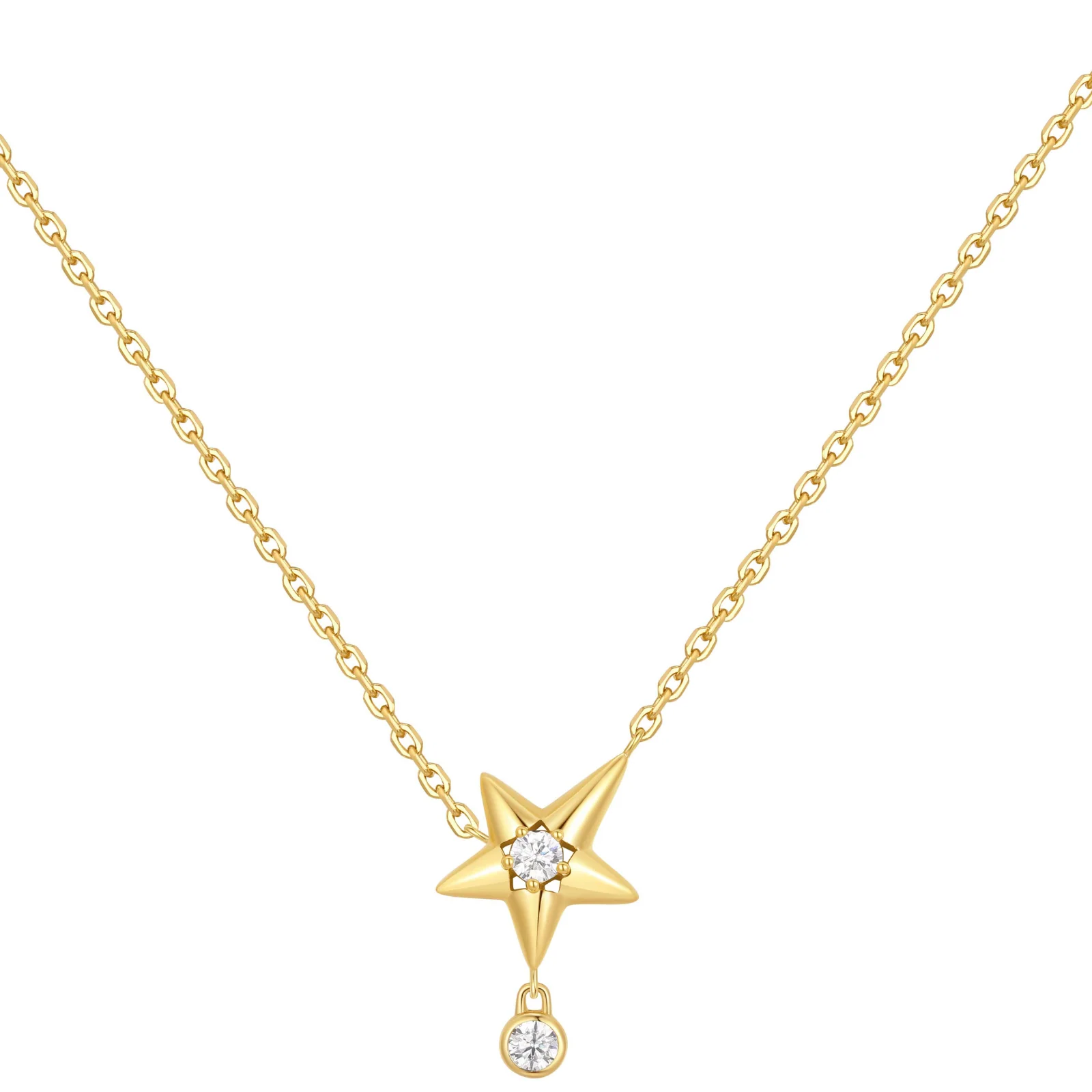 Ania Haie Melodic Poet Gold Star Drop Necklace