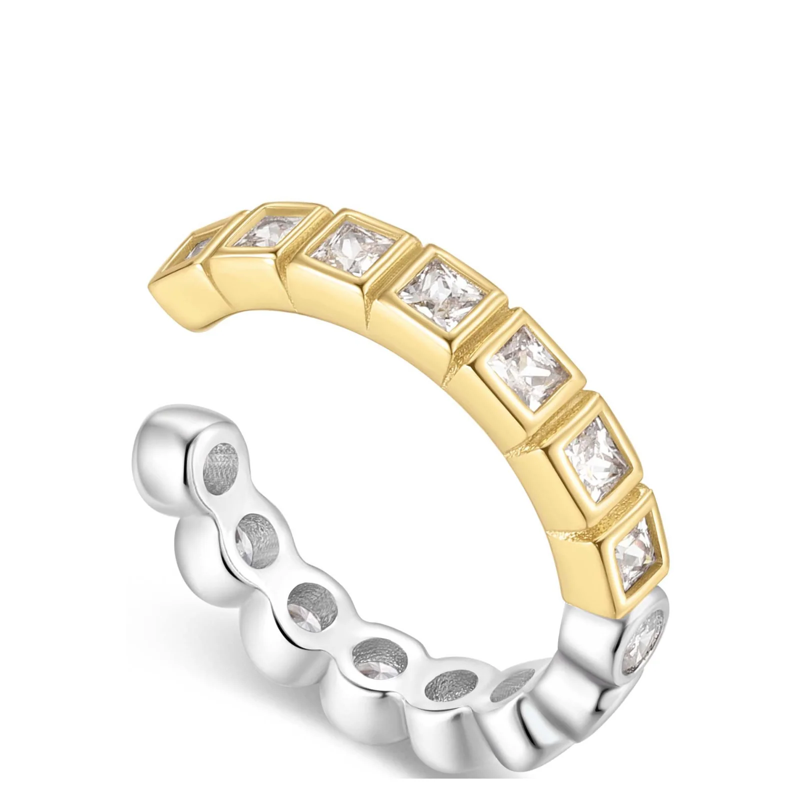 Ania Haie Melodic Poet Two Tone Bezel Ear Cuff