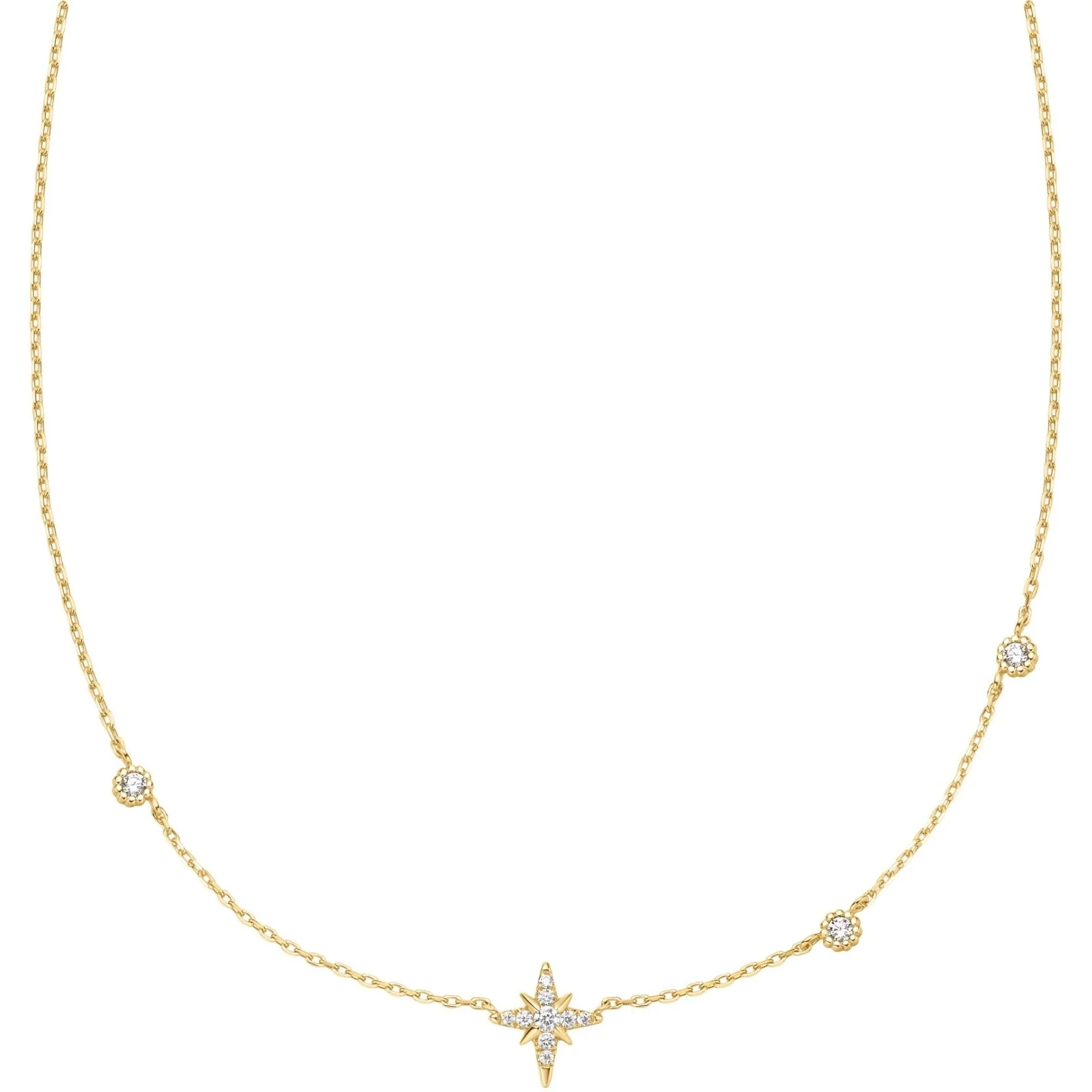 Ania Haie Miss Dainty Gold Eight Pointed Star Necklace