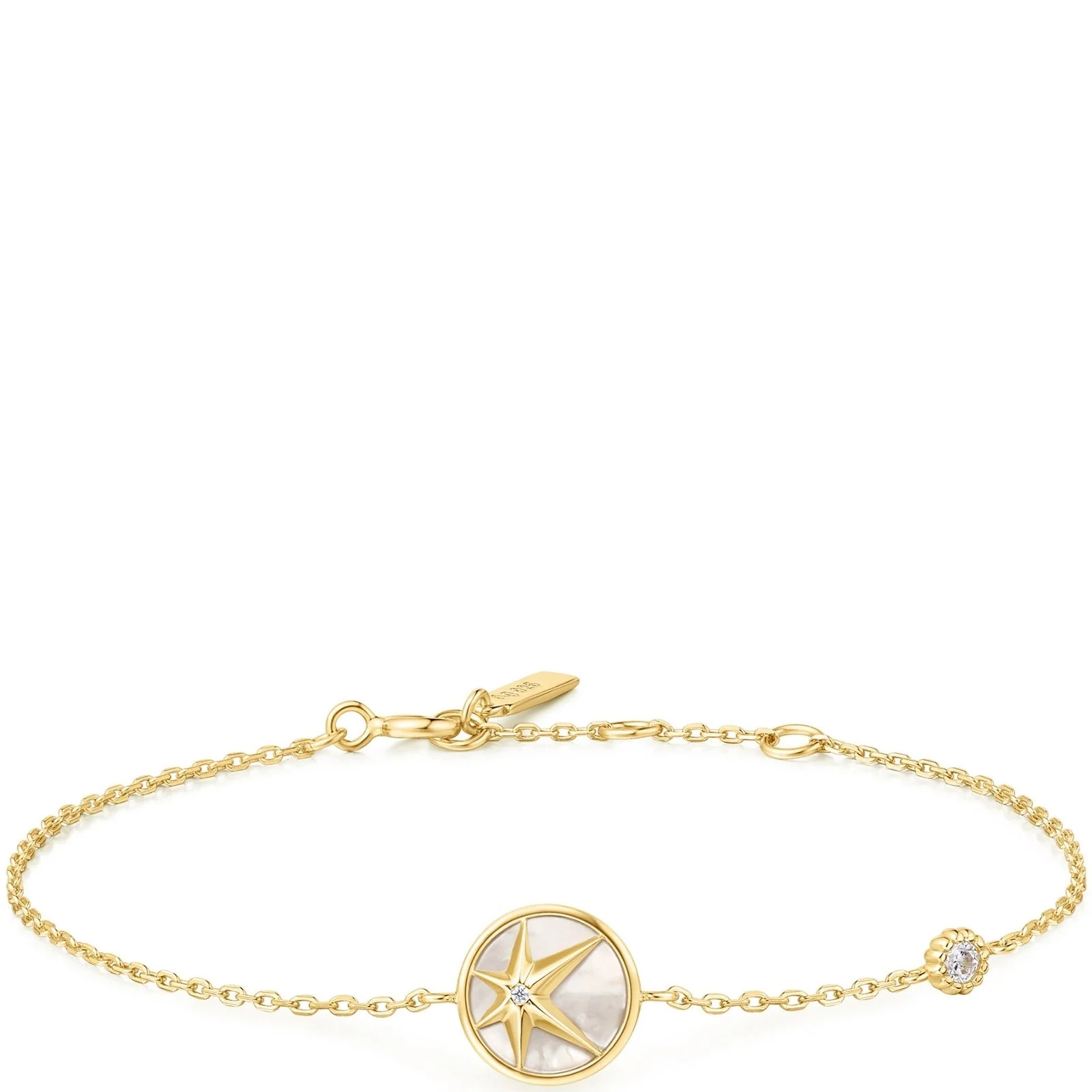 Ania Haie Miss Dainty Gold Starry Mother Of Pearl Bracelet