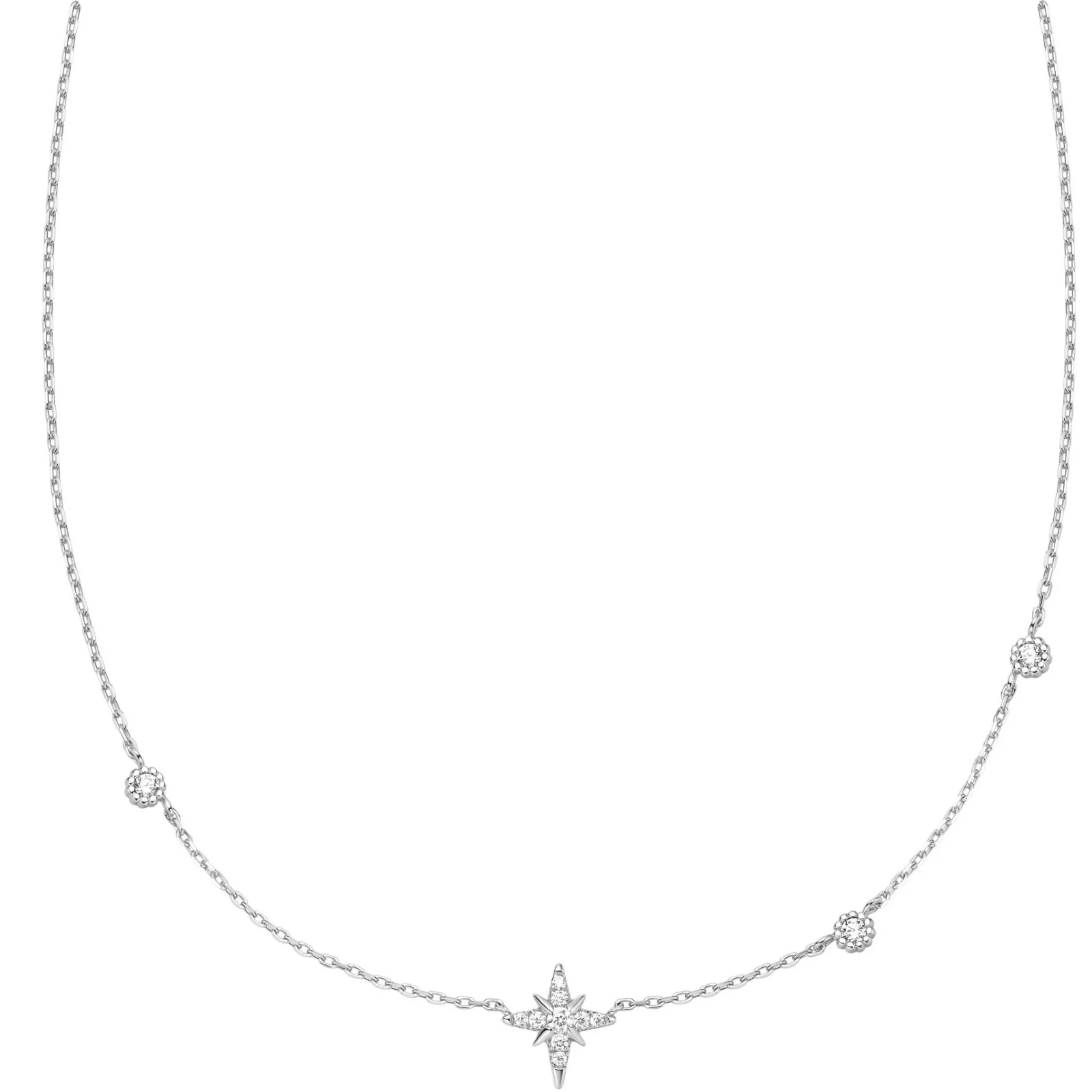Ania Haie Miss Dainty Silver Eight Pointed Star Necklace