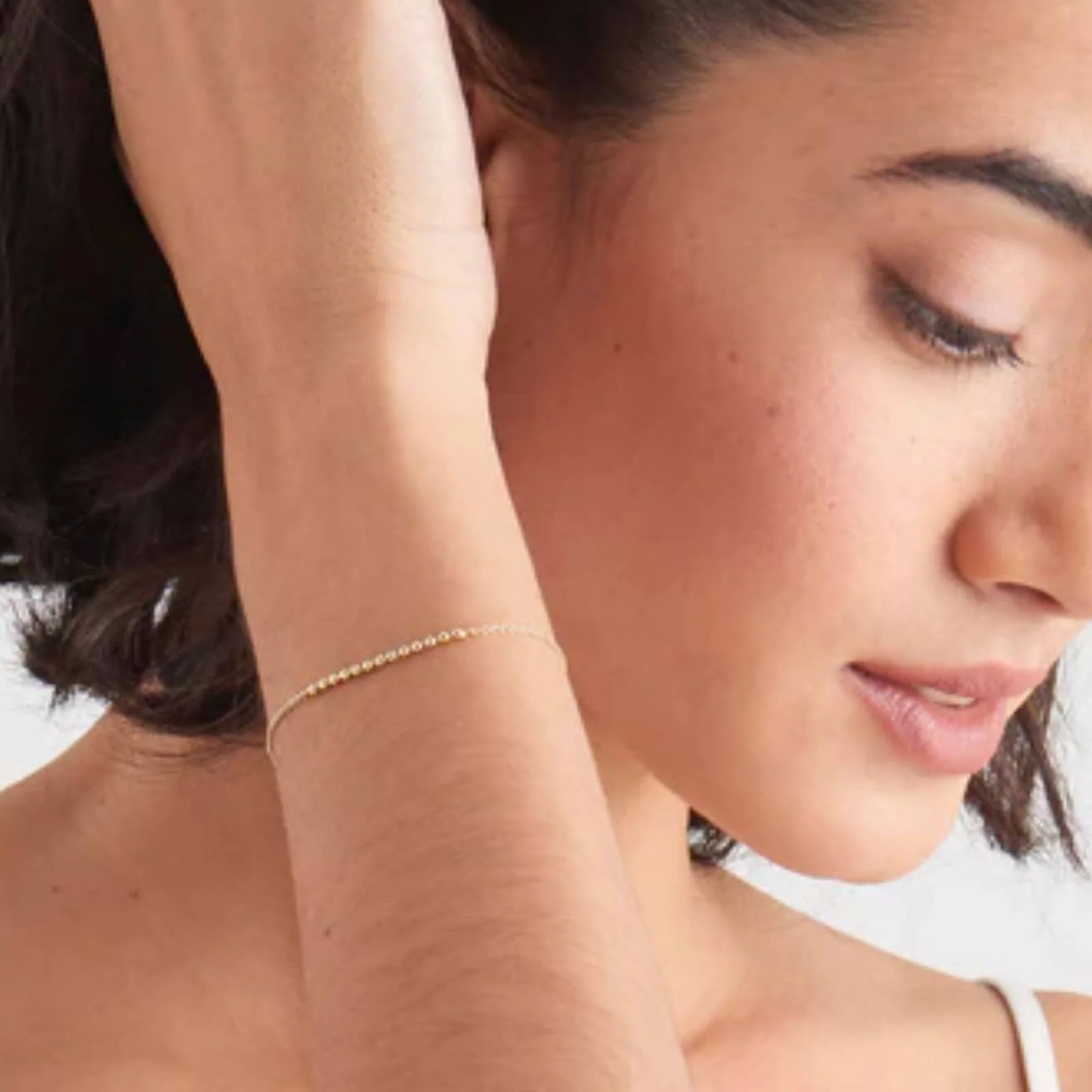 Ania Haie Modern Gold Multiple Ball Dainty Bracelet - Image 2