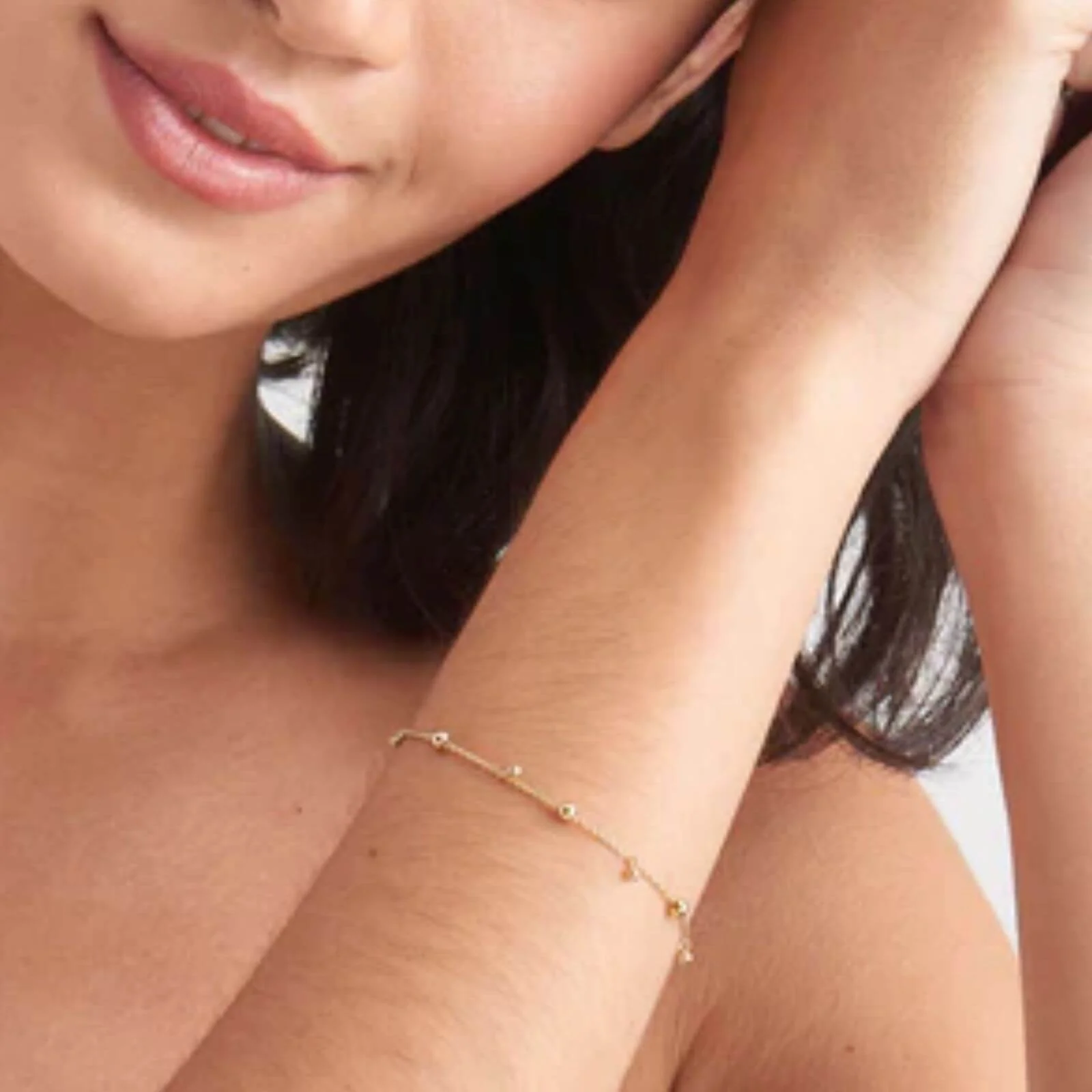 Ania Haie Modern Minimalism Gold Balls Bracelet - Image 2