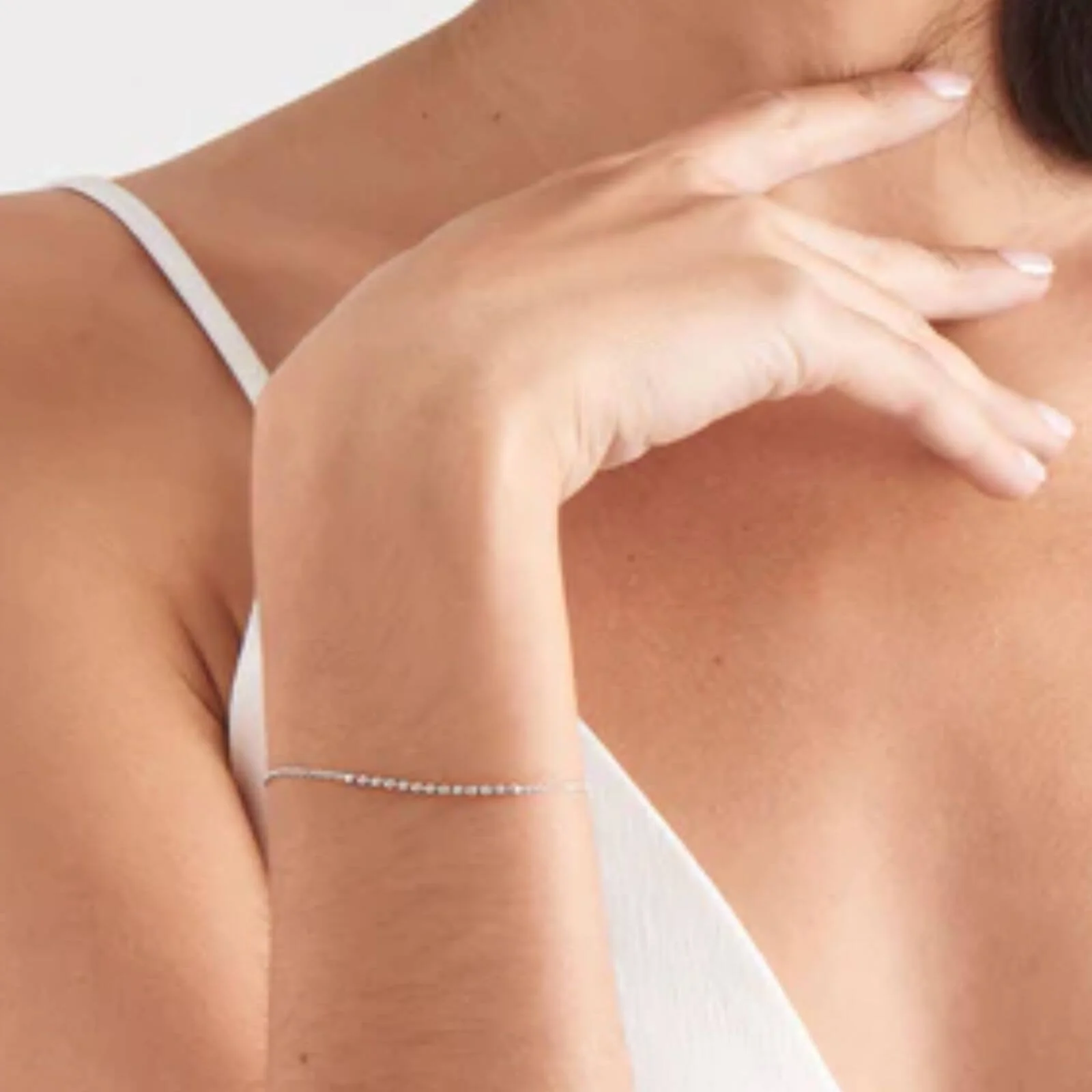 Ania Haie Modern Silver Multiple Ball Dainty Bracelet - Image 2