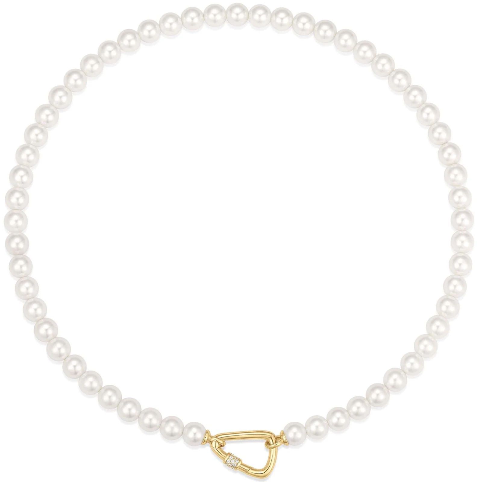 Ania Haie Reimaginer Gold Lobster Clasp Shell Pearl Necklace