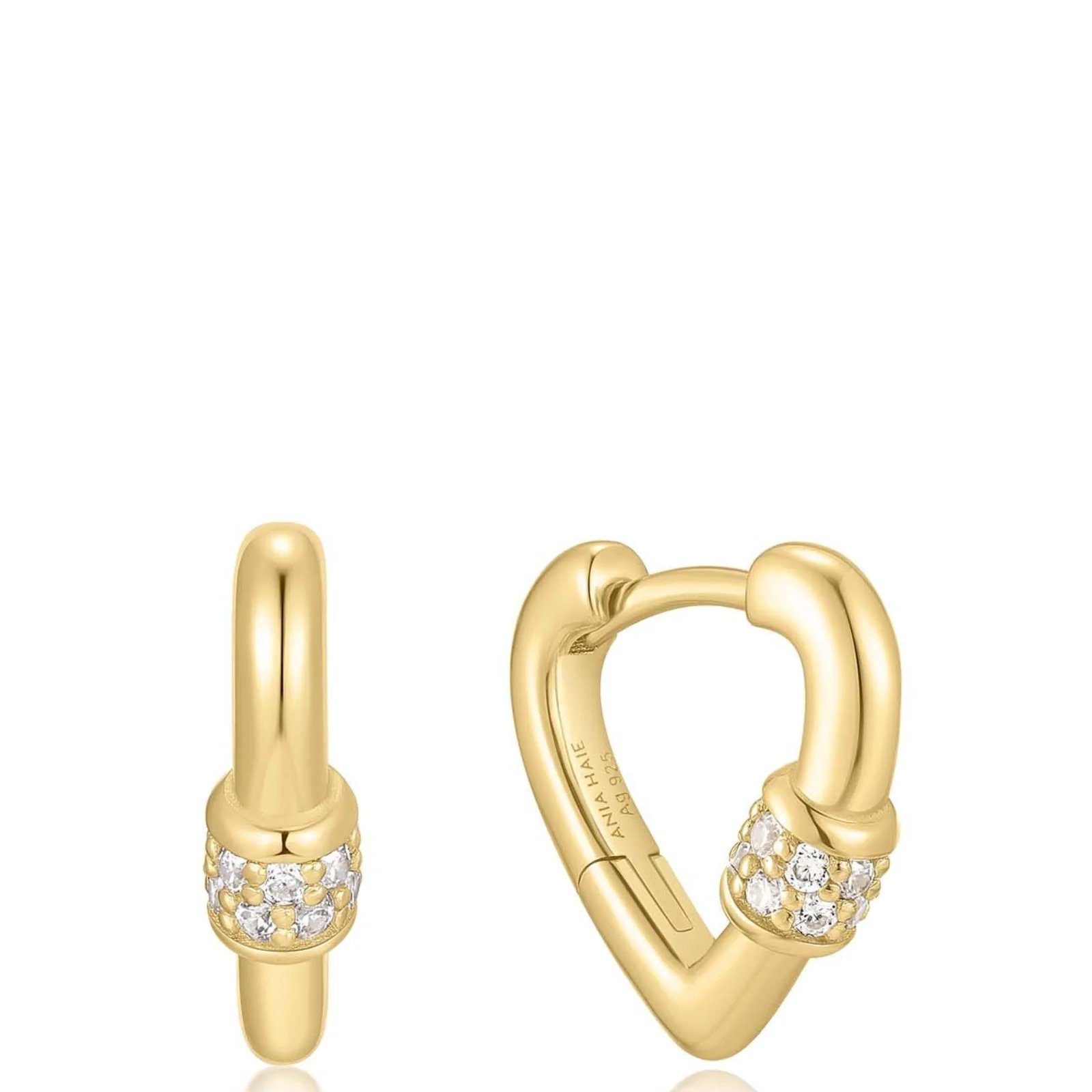 Ania Haie Reimaginer Gold Mini Heart Huggie Hoop Earrings