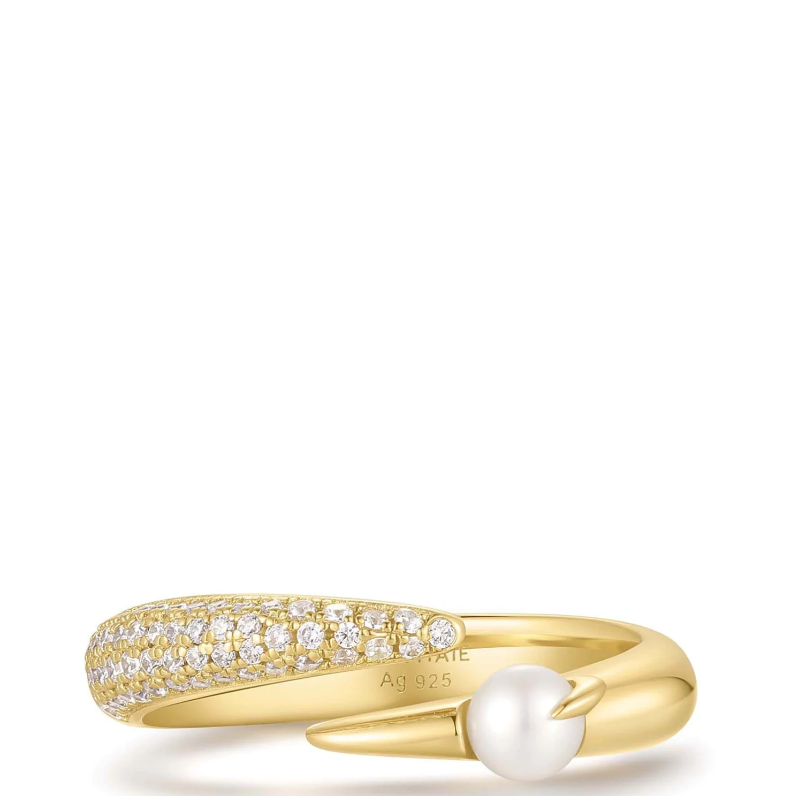 Ania Haie Reimaginer Gold Pearl Crossover Ring