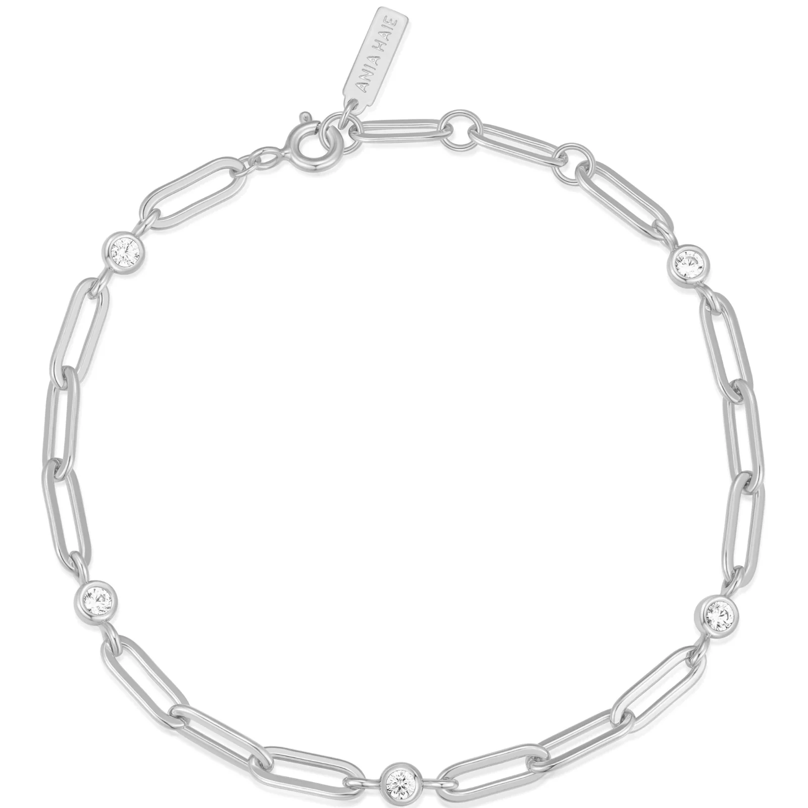Ania Haie Reimaginer Silver Bezel Paper Clip Chain Bracelet - Image 2