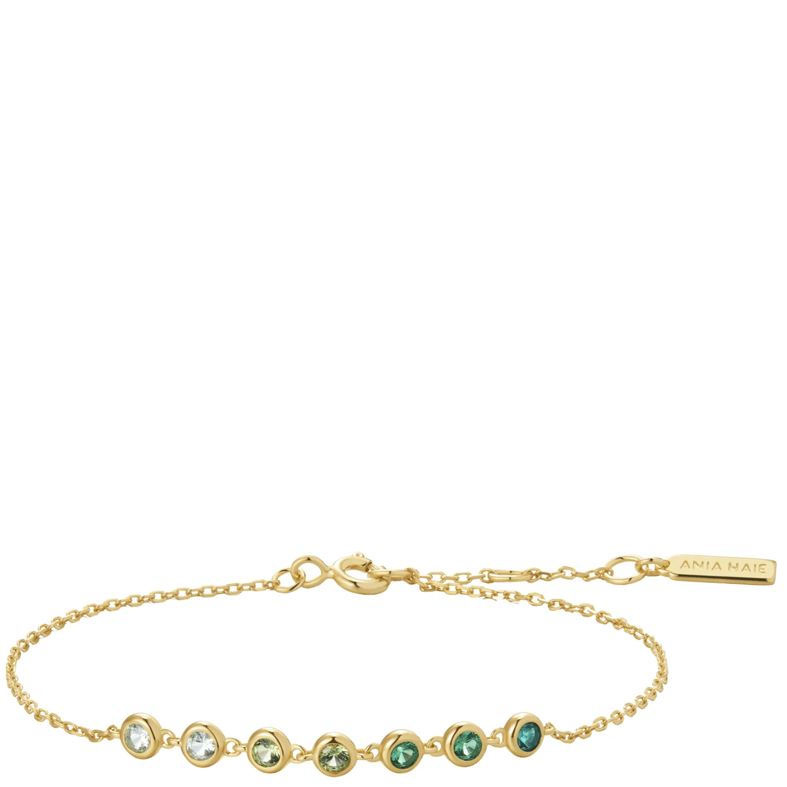 Ania Haie Ripple Joy Gold Green Station Bracelet