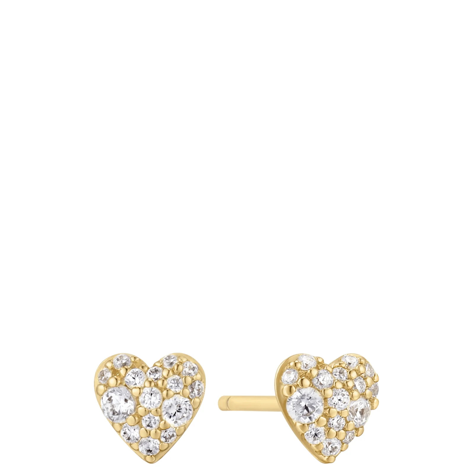 Ania Haie Starlit Drops Gold Heart Stud Earrings