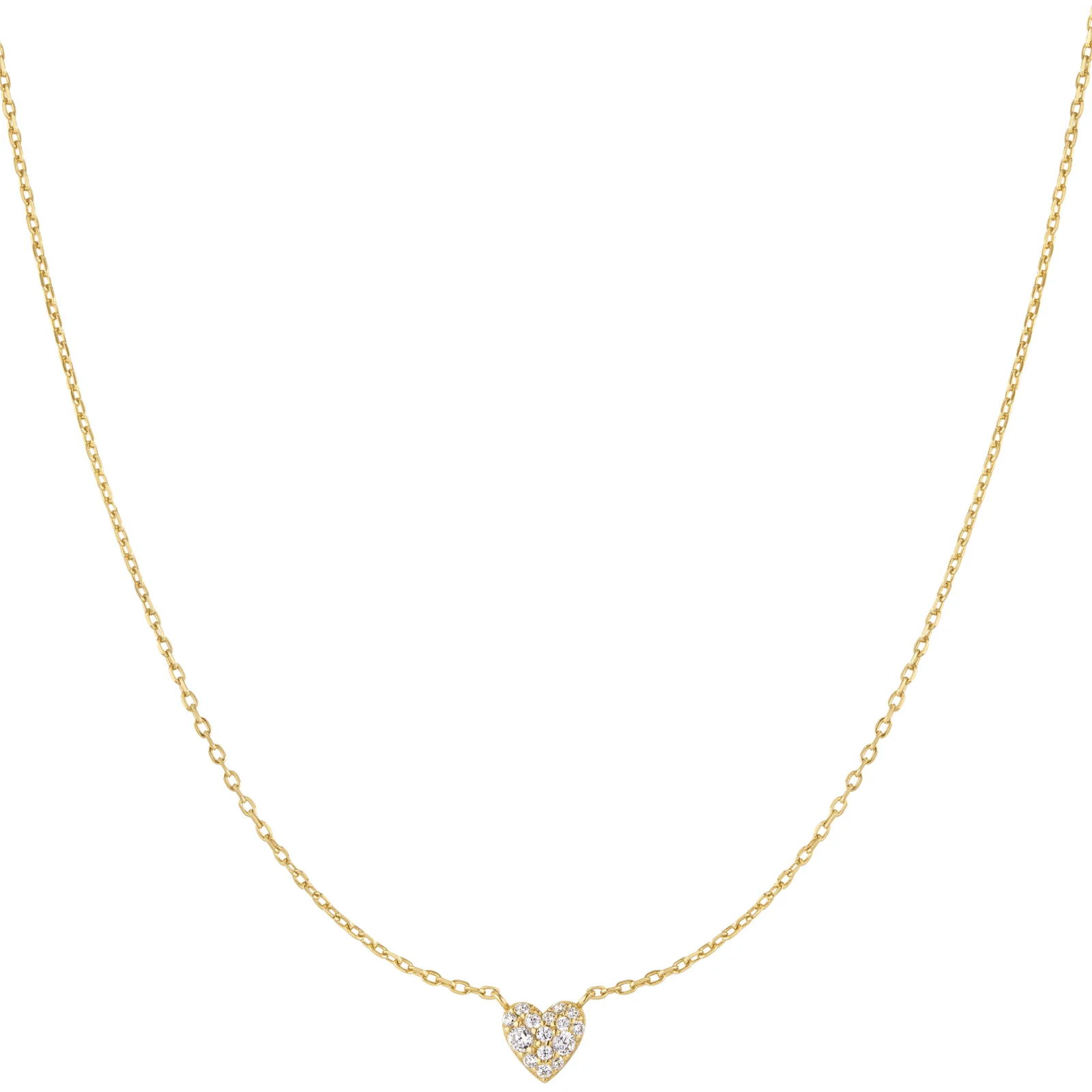 Ania Haie Starlit Drops Gold Pave Heart Necklace