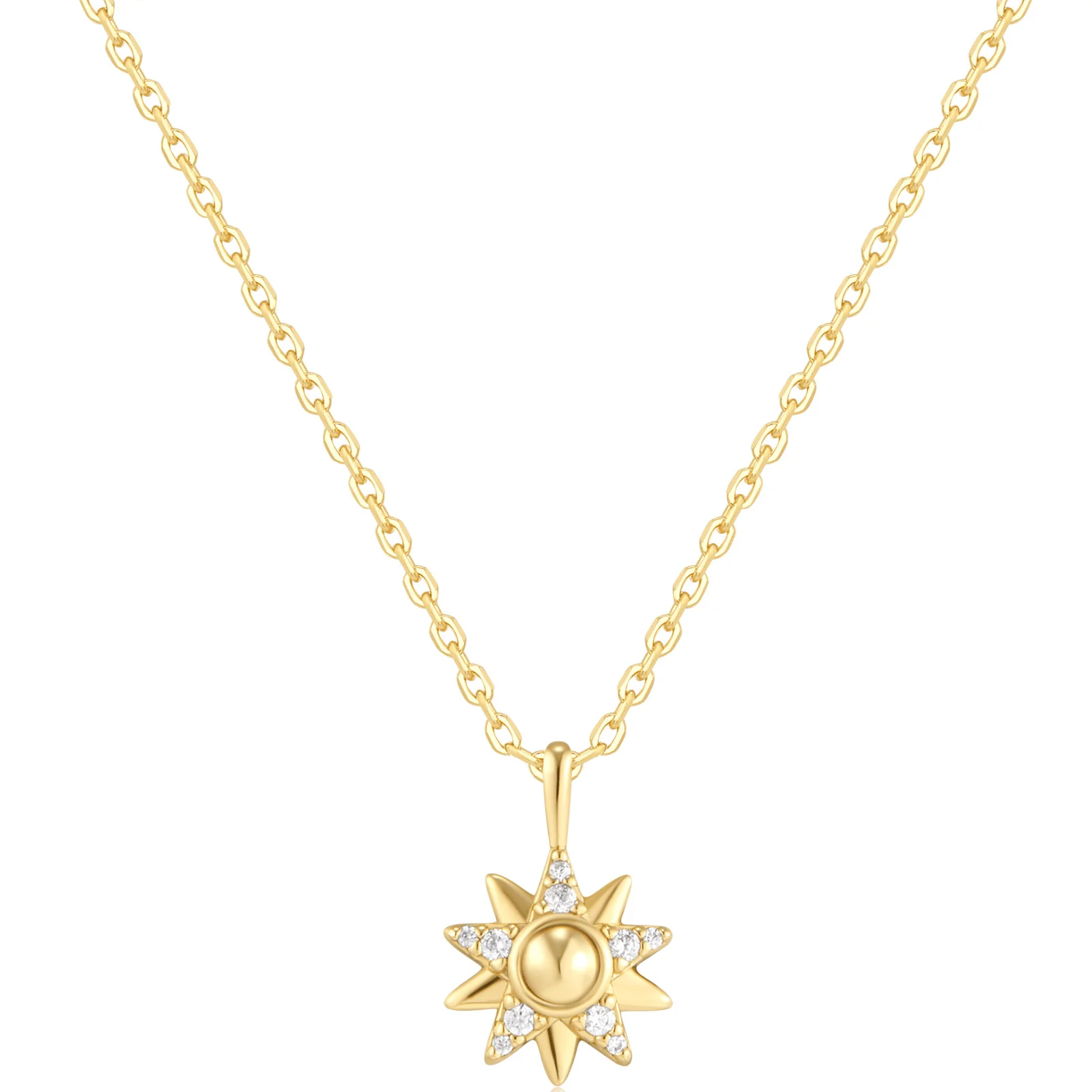 Ania Haie Starlit Drops Gold Sunburst Necklace