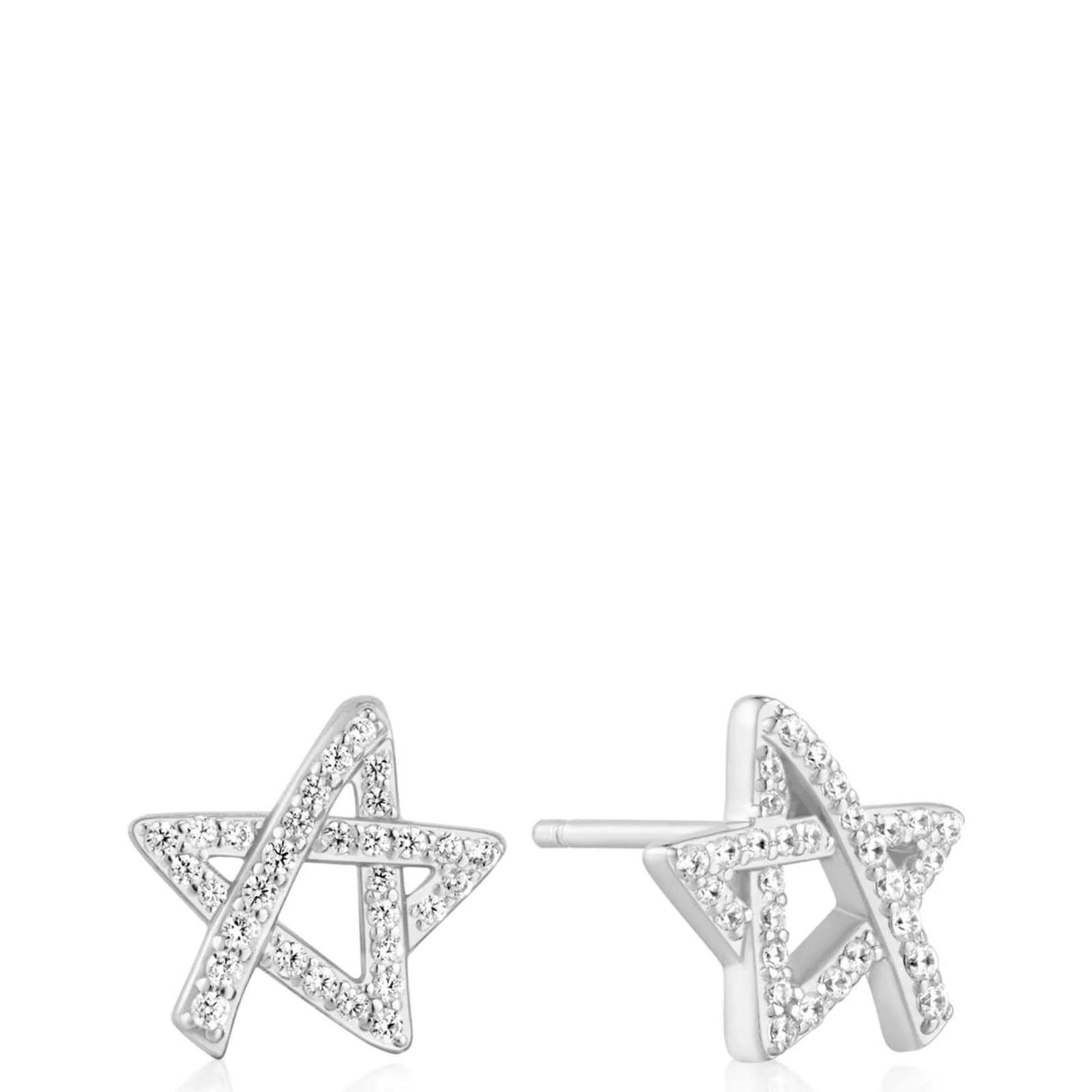Ania Haie Starlit Drops Silver Star Studs Earrings