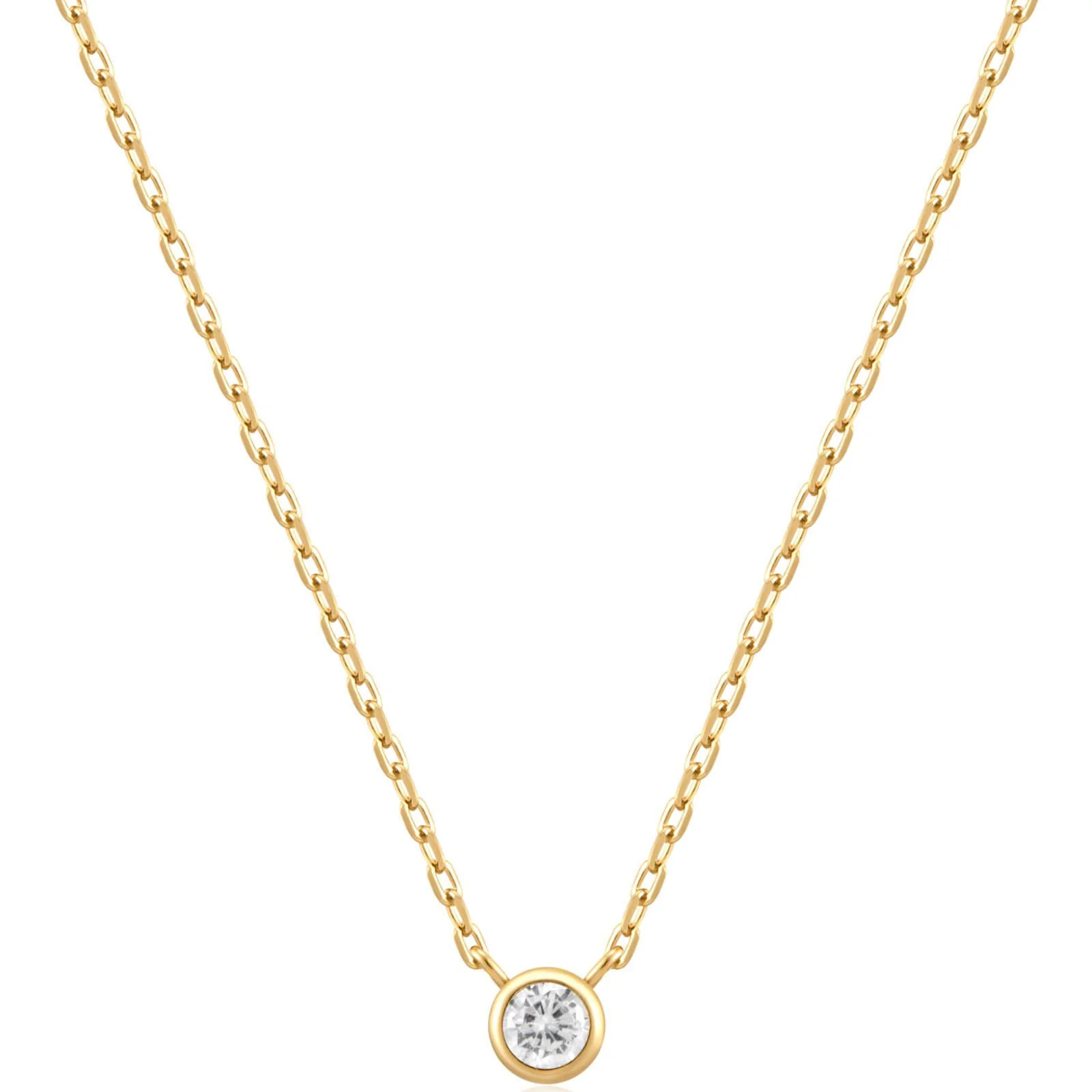Ania Haie Sunshine Chaser Gold Solitaire Cubic Zirconia Necklace
