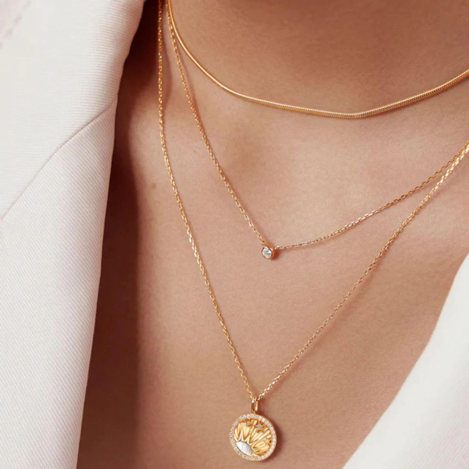 Ania Haie Sunshine Chaser Gold Sun Stars Necklace - Image 2
