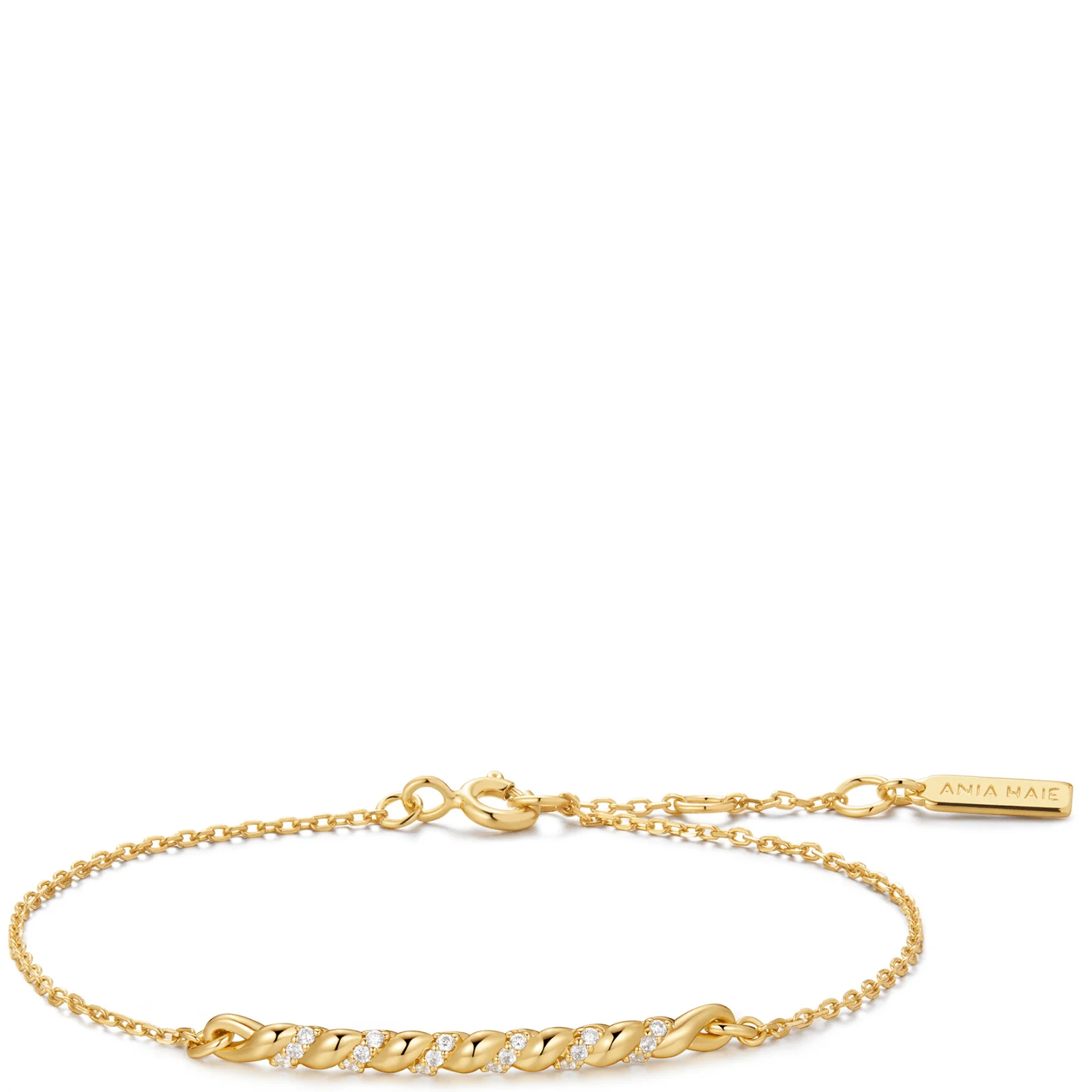 Ania Haie Tide Echo Gold Bar Twisted Bracelet