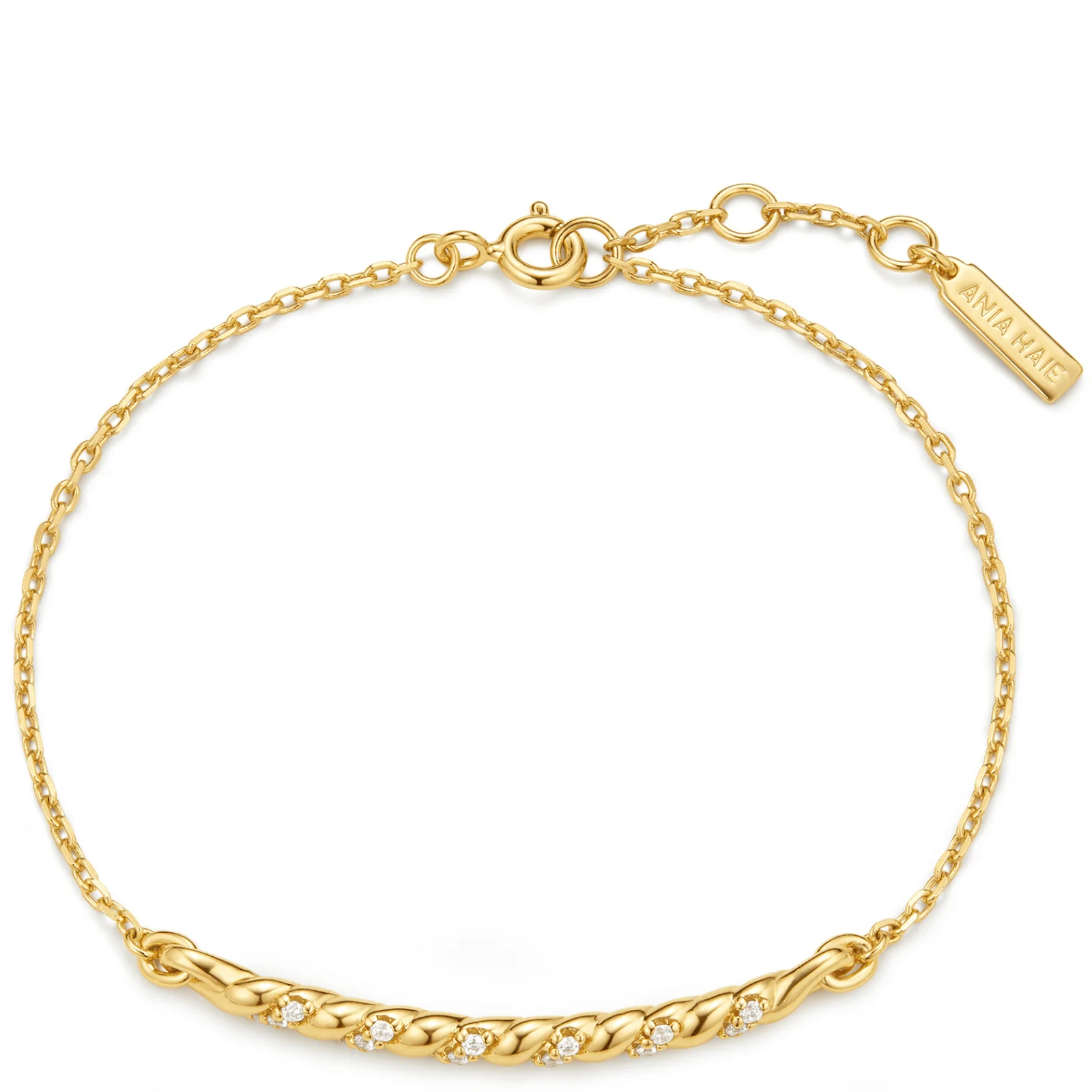 Ania Haie Tide Echo Gold Bar Twisted Bracelet - Image 2