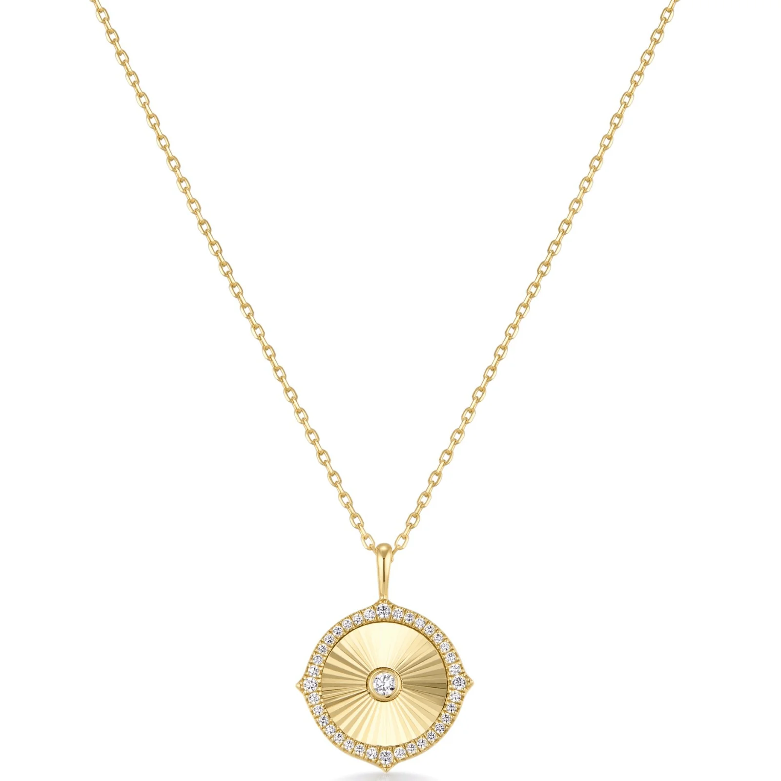 Ania Haie Tide Echo Gold Sunny Disc Necklace