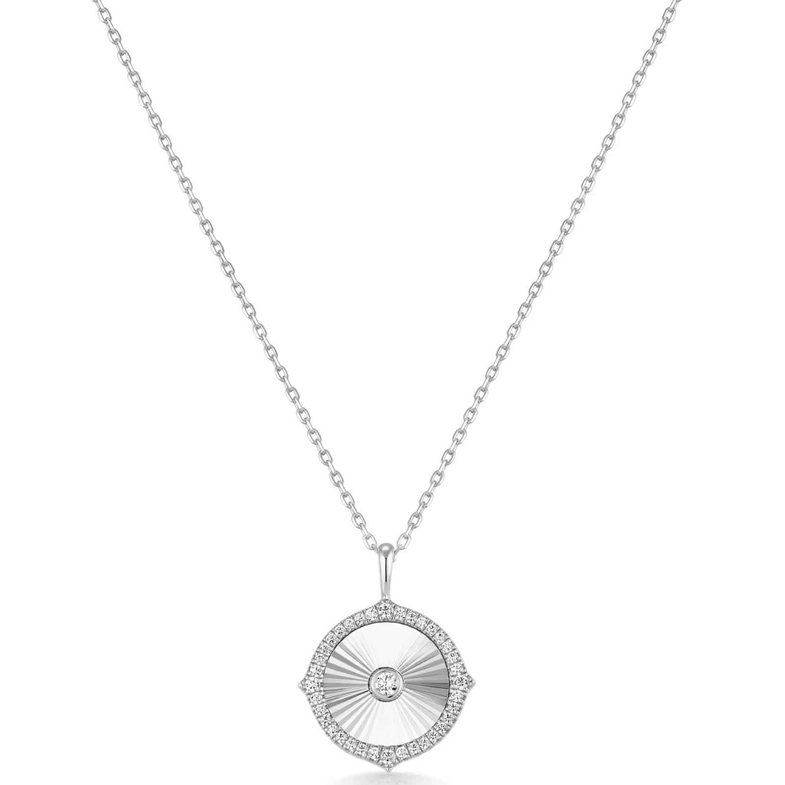 Ania Haie Tide Echo Silver Sunny Disc Necklace