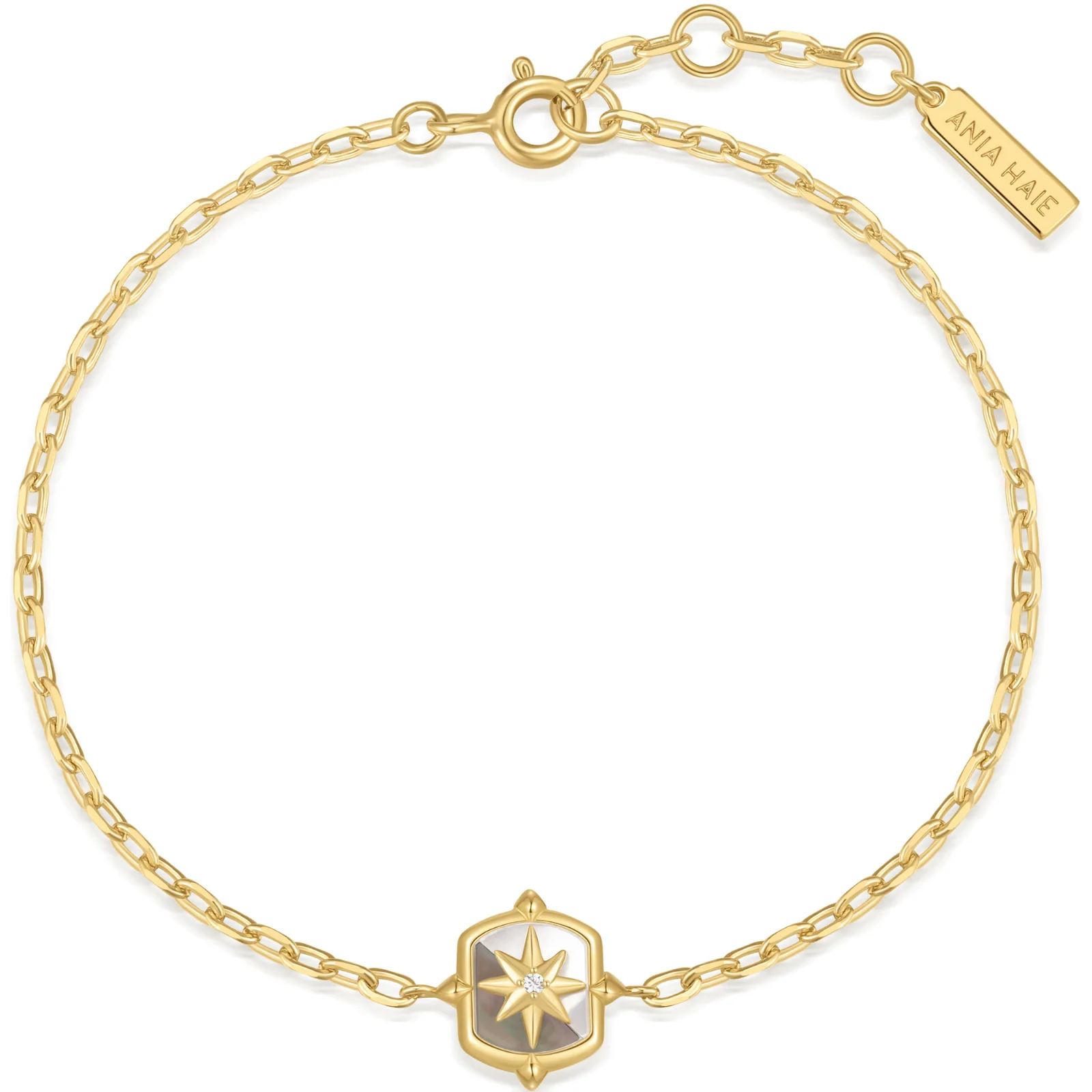 Ania Haie Trailblazer Gold Mother Of Pearl Star Bracelet - Image 2