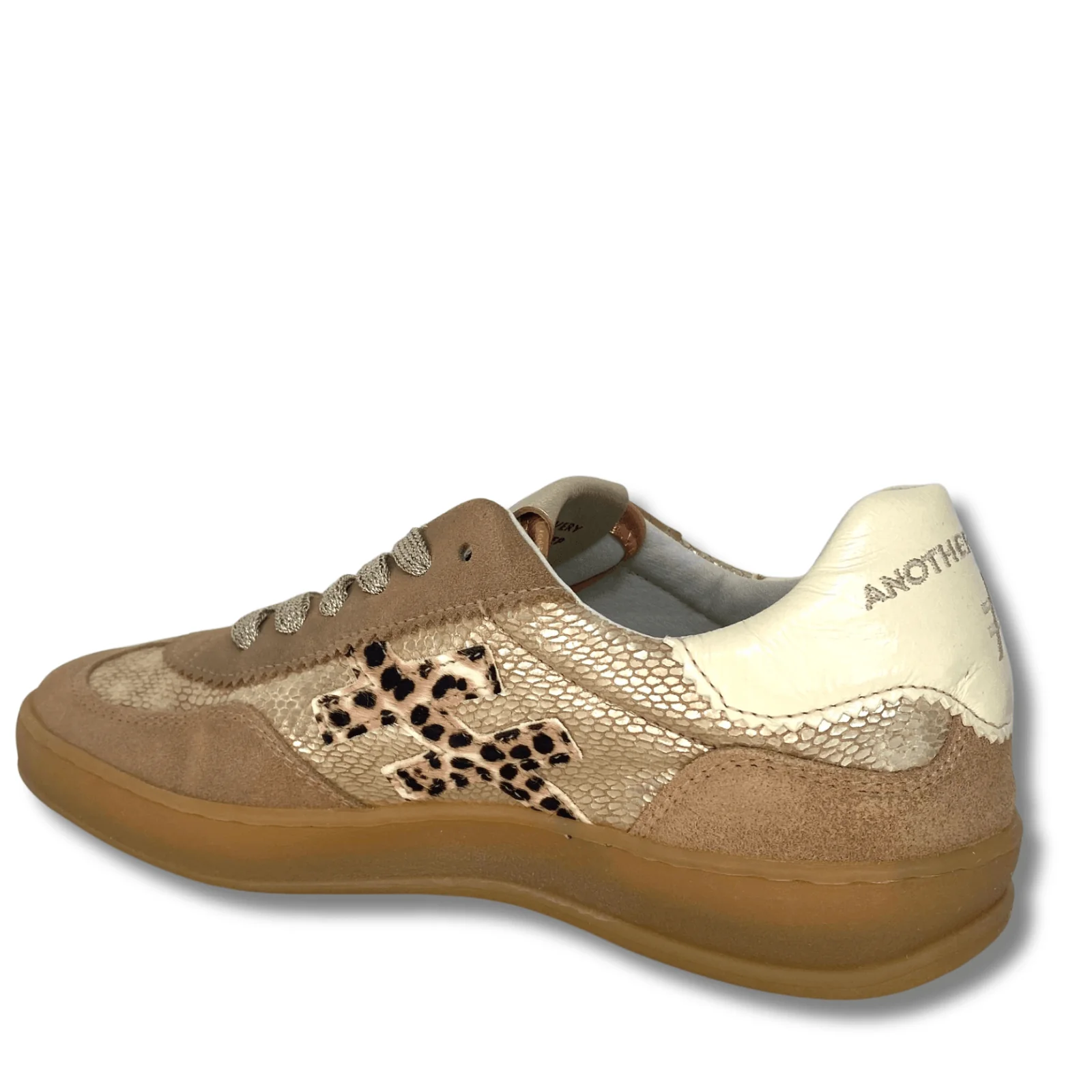Another Trend Light Brown, Gold & Leopard Sneakers - Image 3