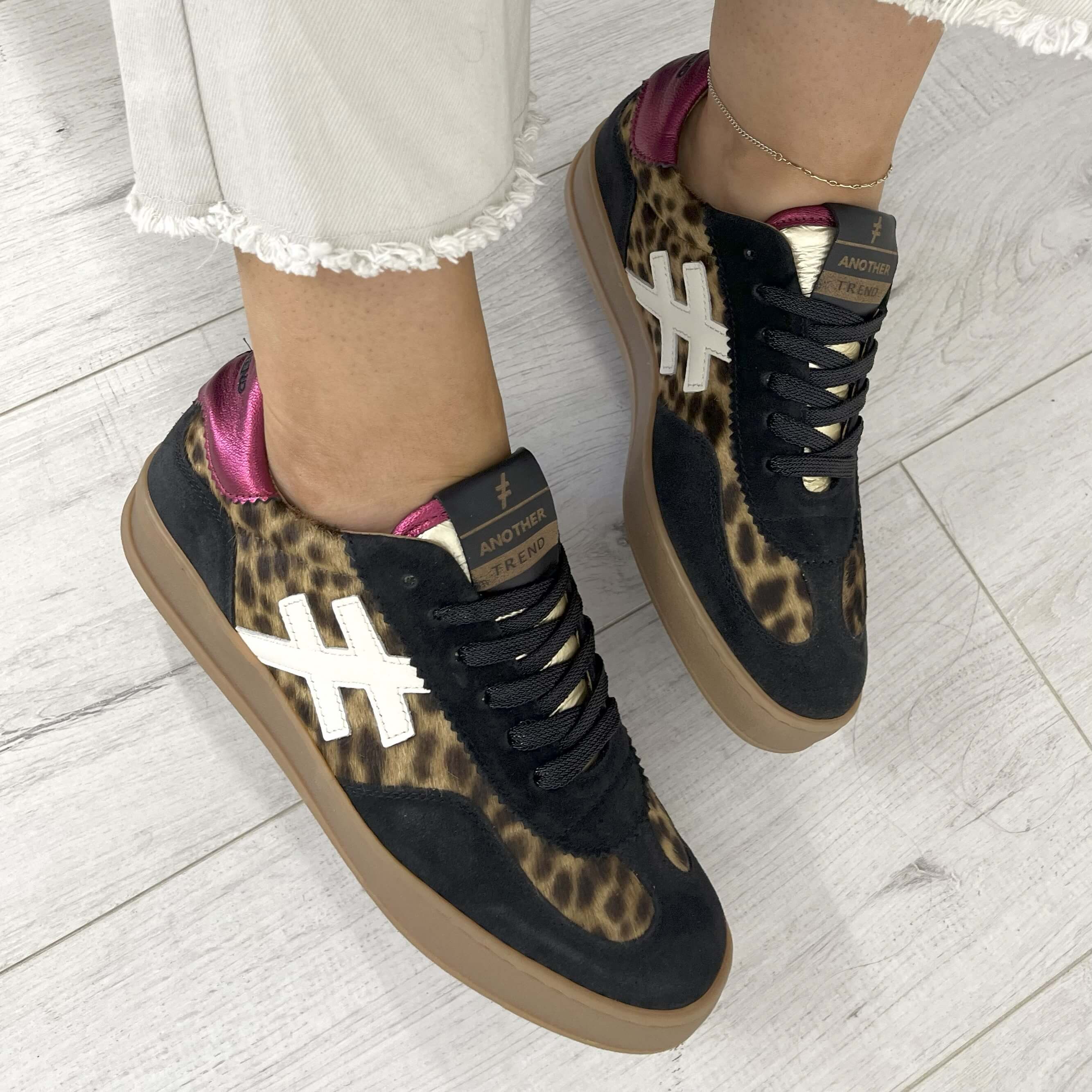 Another Trend Leopard & Black Sneakers - Image 3