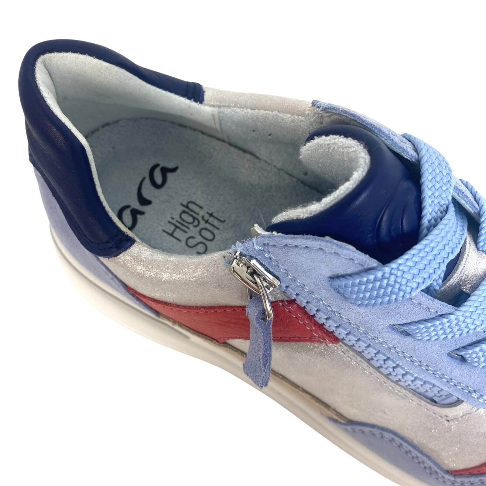 Ara Garda Pale Blue Side Zip Sneakers - Image 4