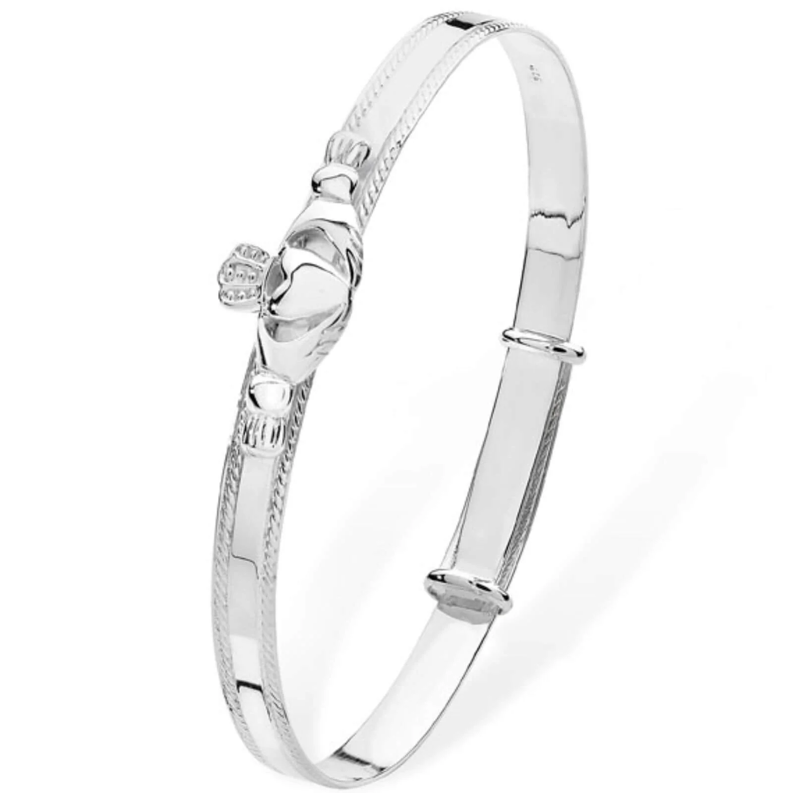 Baby Sterling Silver Maids Claddagh Bangle