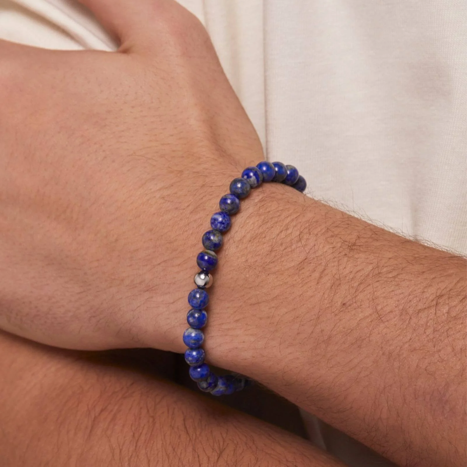 Bartlett Gents Lapis Bead Bracelet - Image 2