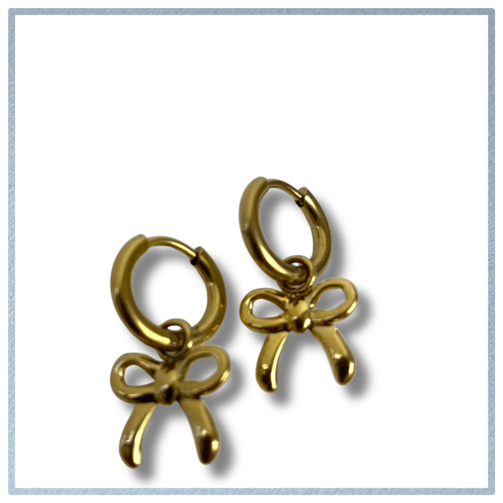 BeJeweled At Soul Bow Charm Hoop Earrings - Image 2