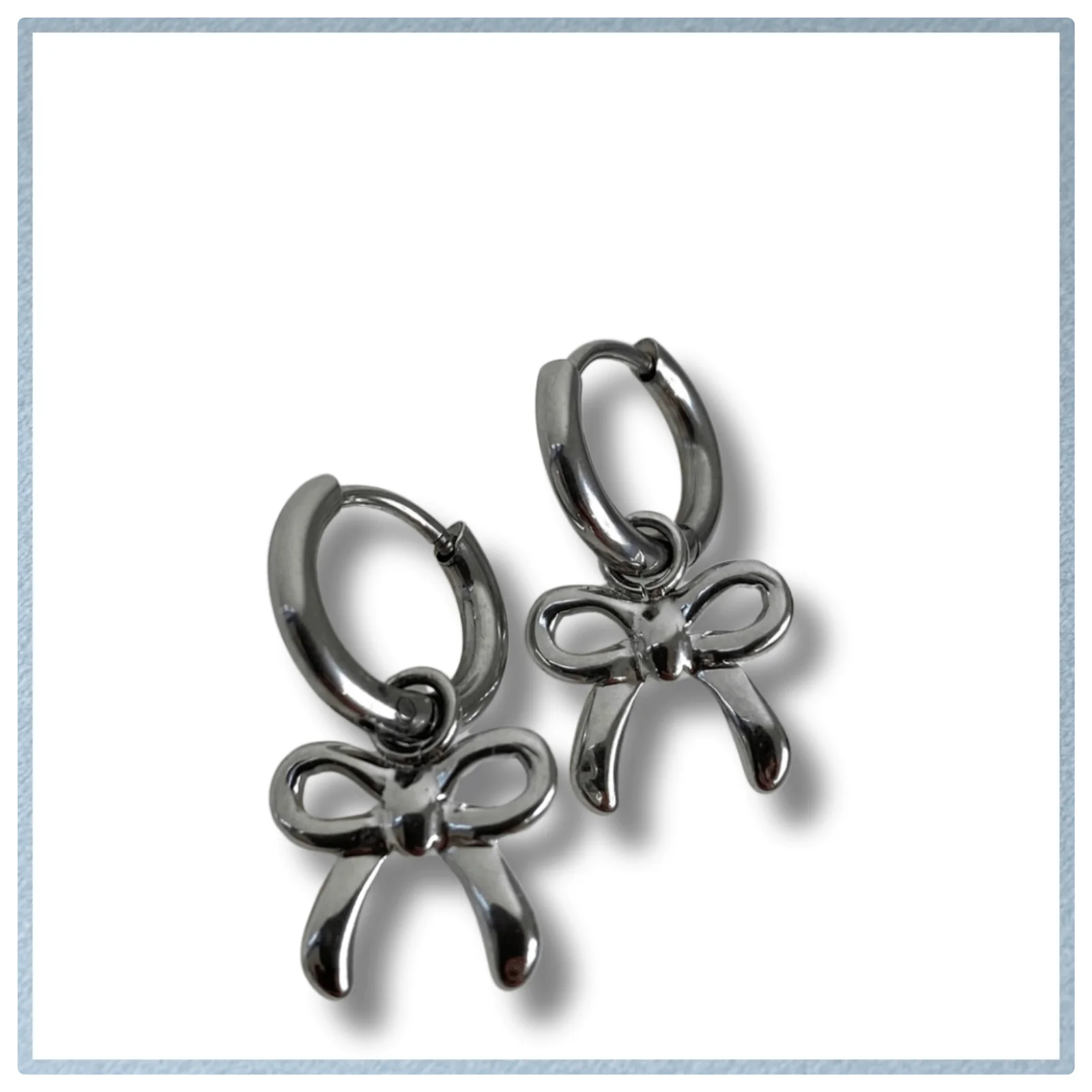 BeJeweled At Soul Bow Charm Hoop Earrings - Image 3