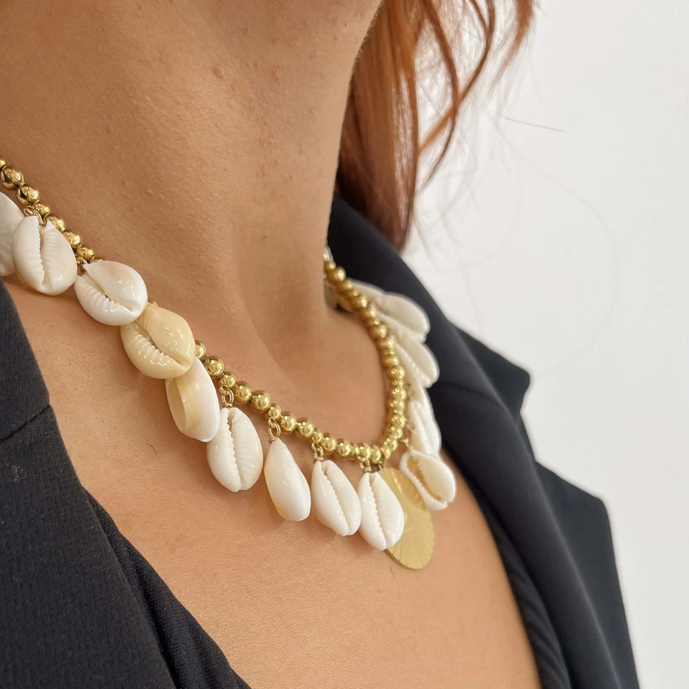 BeJeweled At Soul Gold Beaded Shell Necklace - Image 2