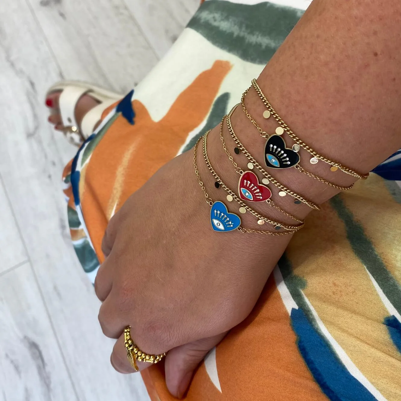 BeJeweled At Soul Gold Evil Eye Bracelet - Image 3