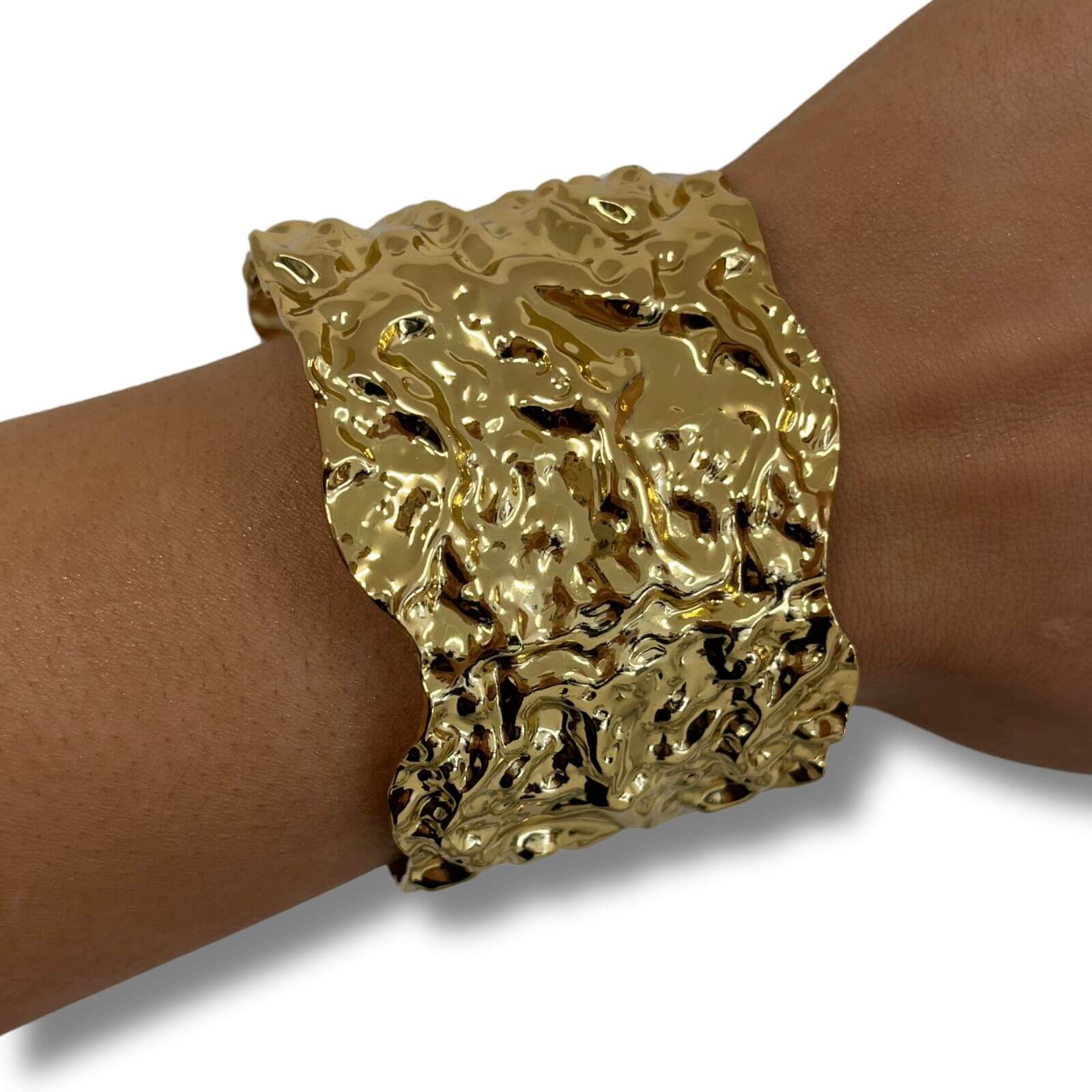 BeJeweled At Soul Gold Hammered Cuff