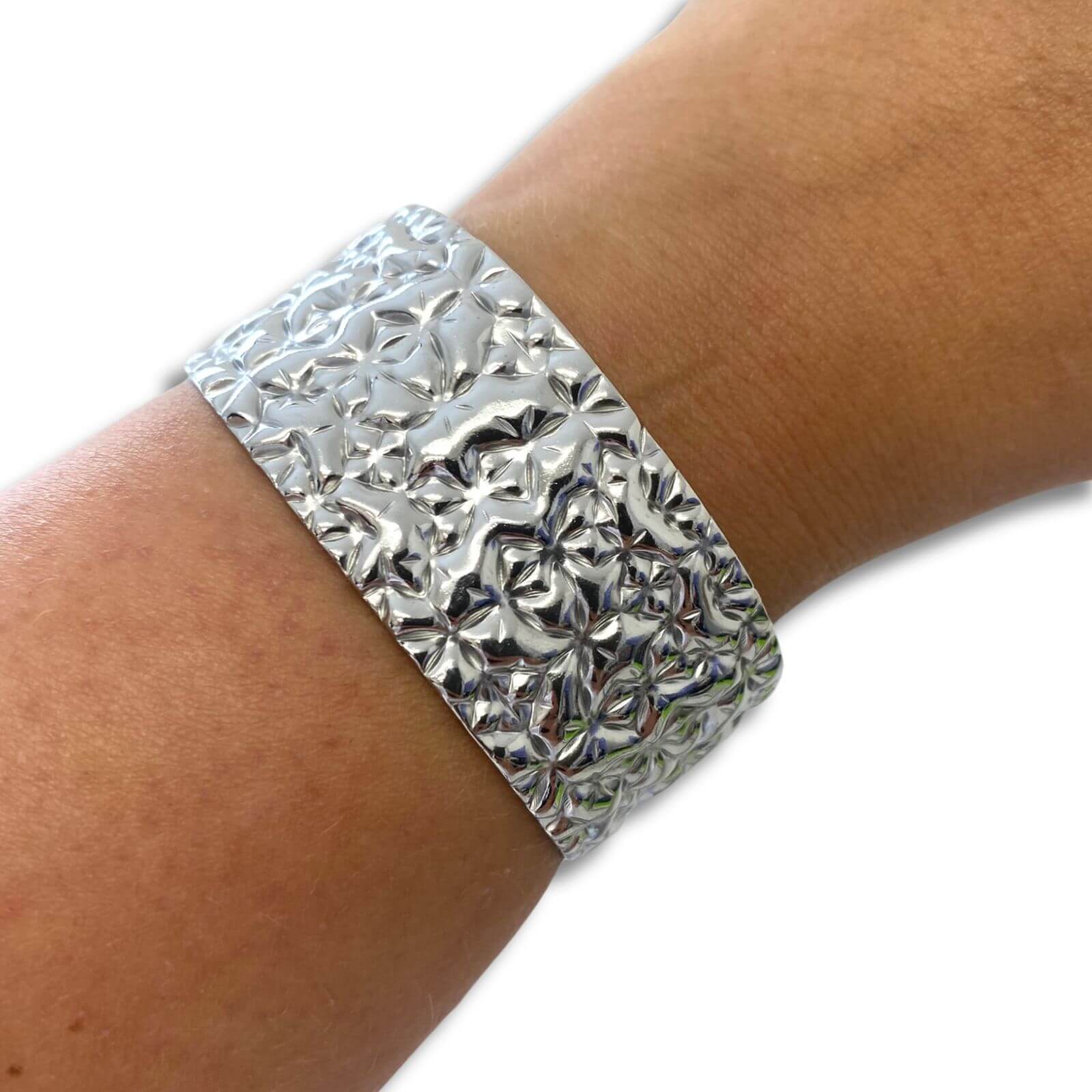 BeJeweled At Soul Silver Hammered Cuff
