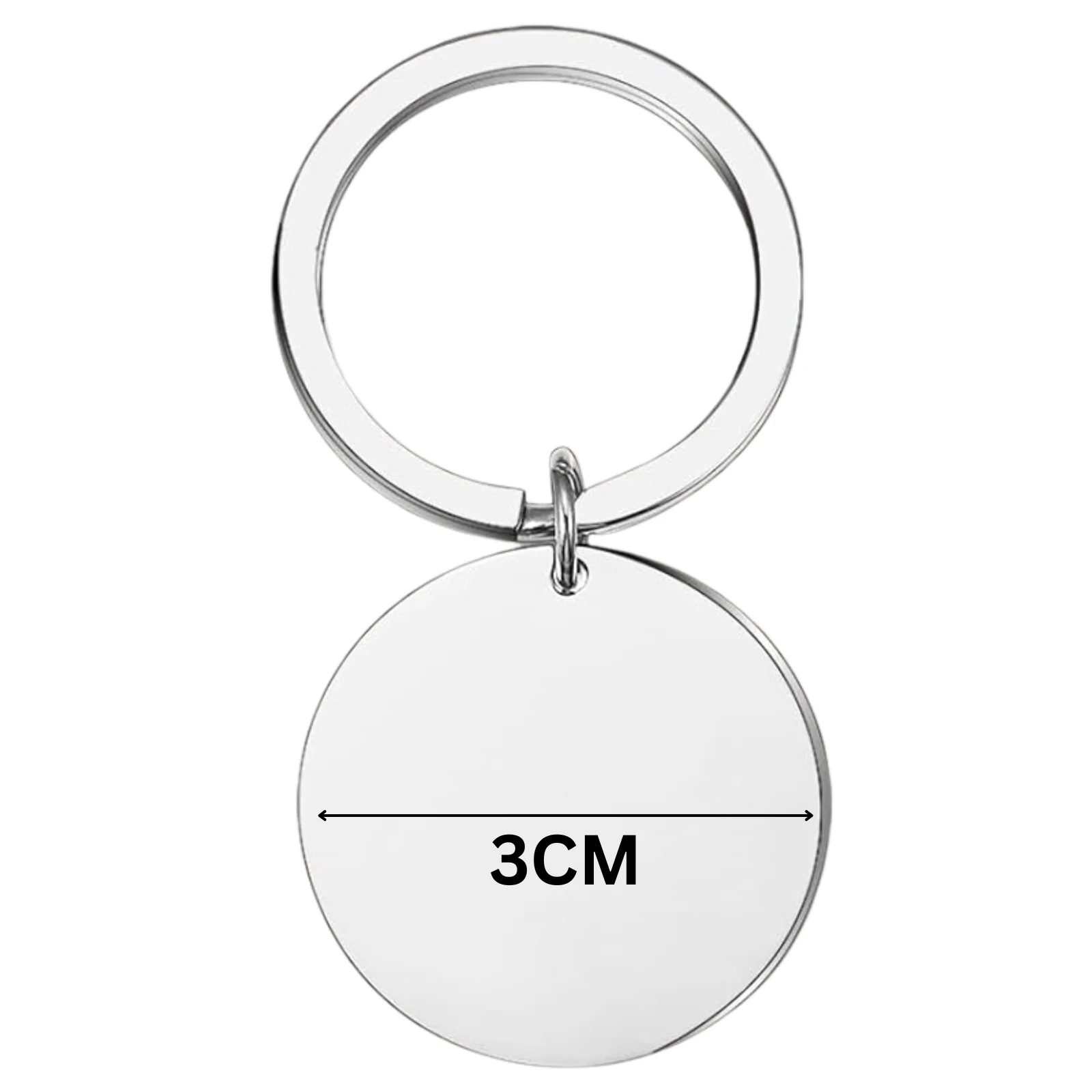 BeJeweled Bespoke Round Stainless Steel Keyring - Image 3