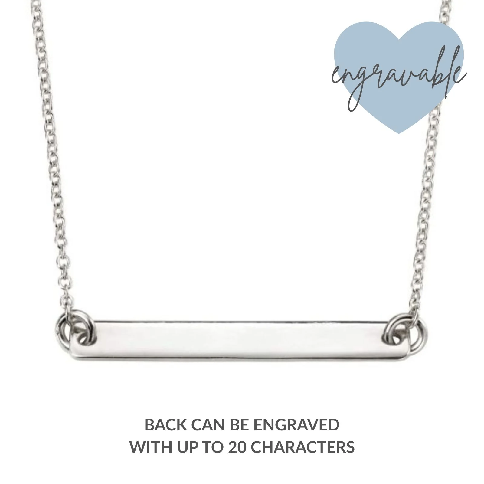 BeJeweled Bespoke Silver Plate & Chain - 'What If It Does...' - Image 4