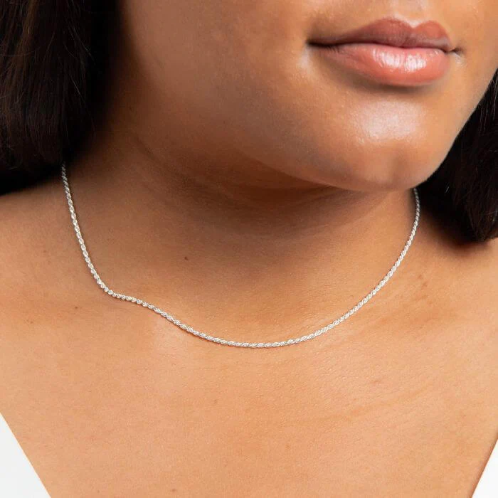 BeJeweled Bespoke Silver Twist Rope Chain - Image 2